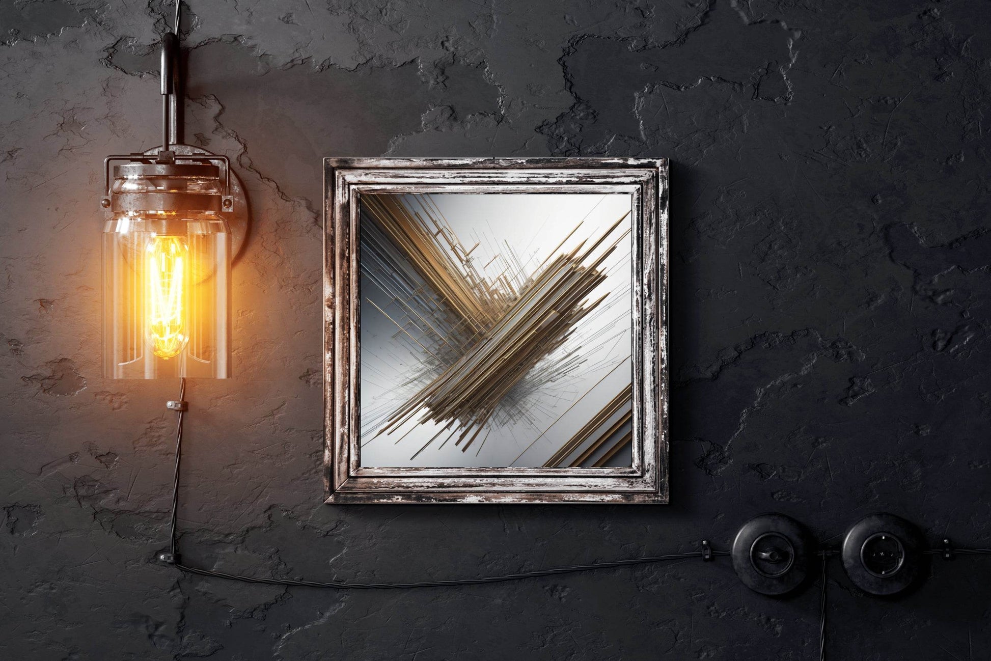 3D Spiral Fractal Design Abstract Wall Art - beink online art store