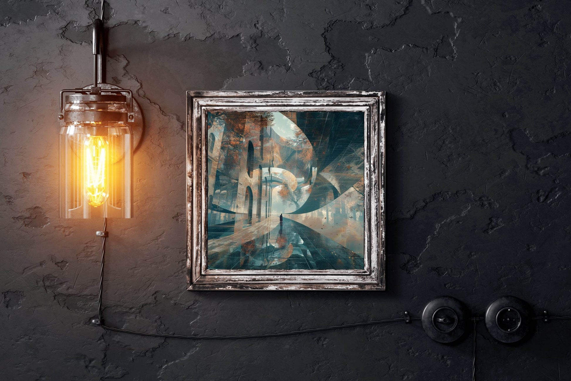 Digital Corridor Abstract Wall Art - beink online art store