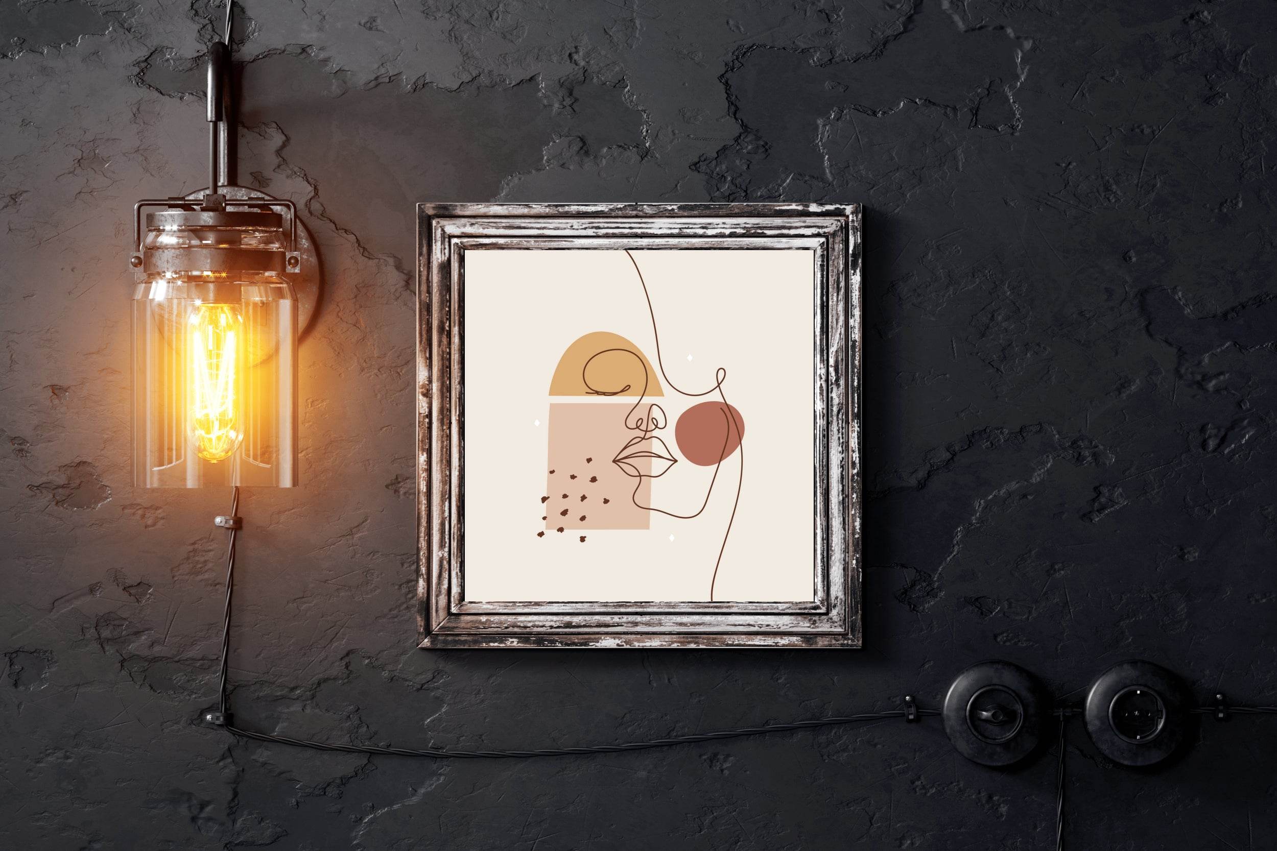 Beautiful Design of Female Face Wall Art - beink online art store