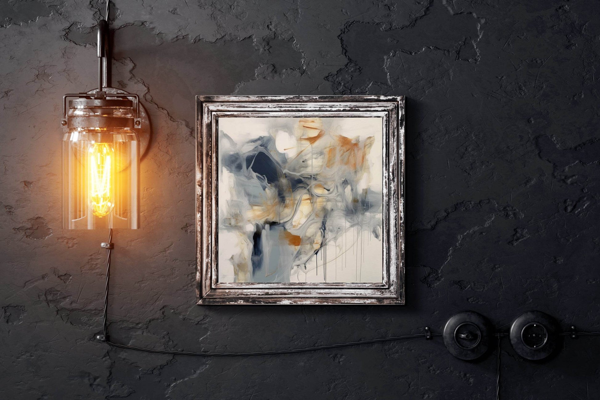 Multicolor Water Paint Abstract Wall Art - beink online art store