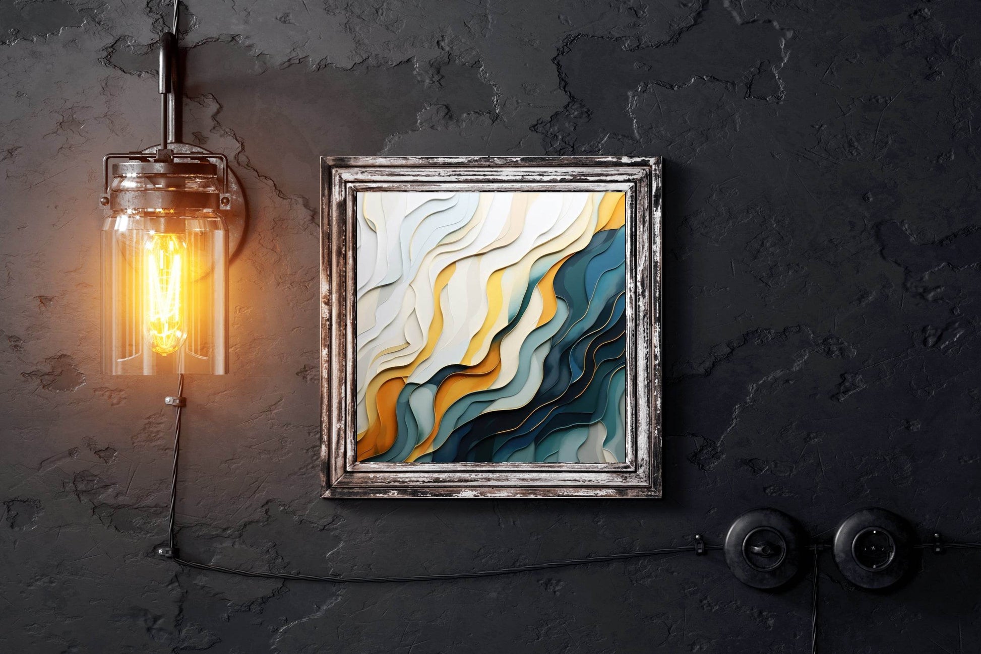 Paper Layers Abstract Wall Art - beink online art store