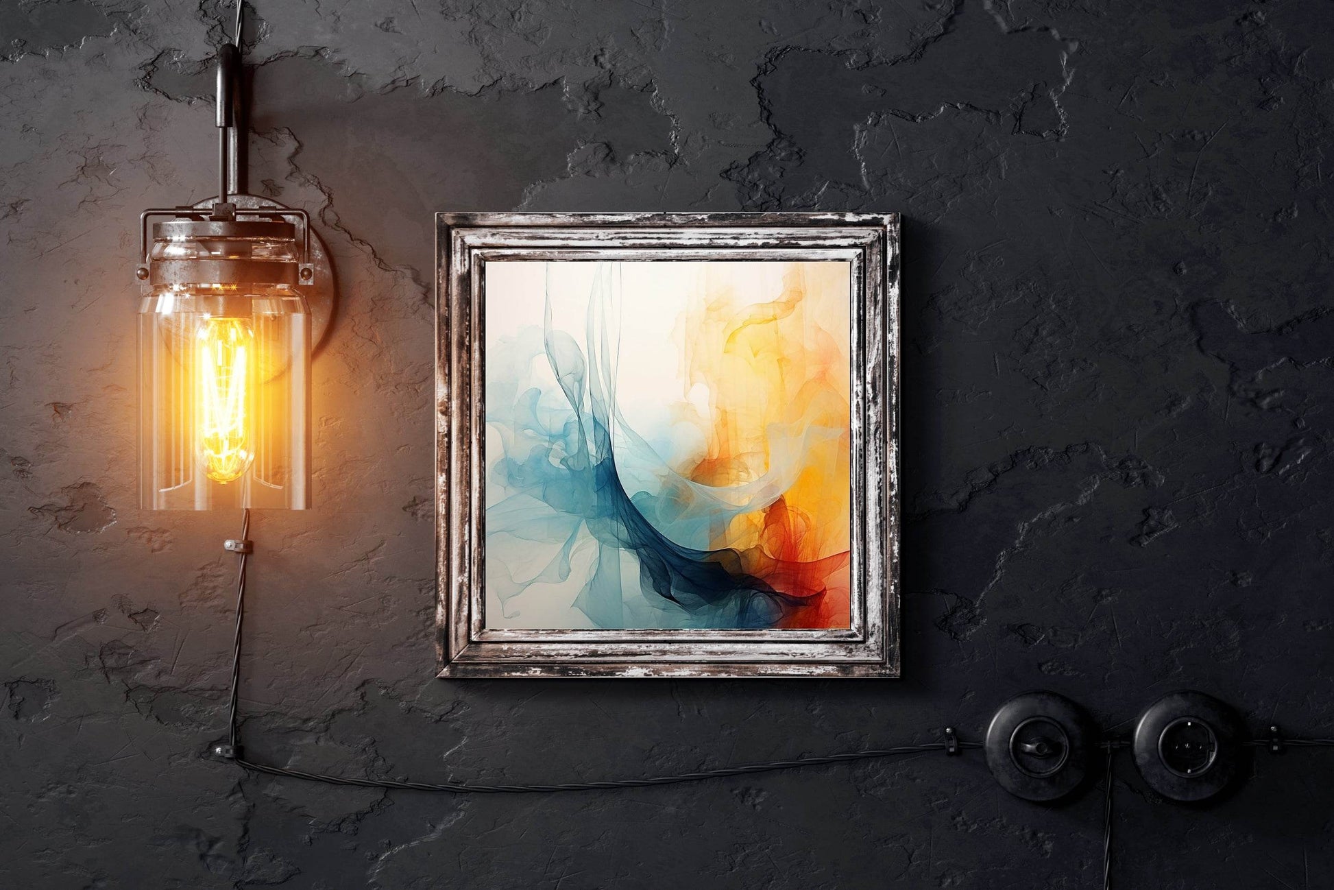 Colorful Ink Background Modern Abstract Wall Art - beink online art store