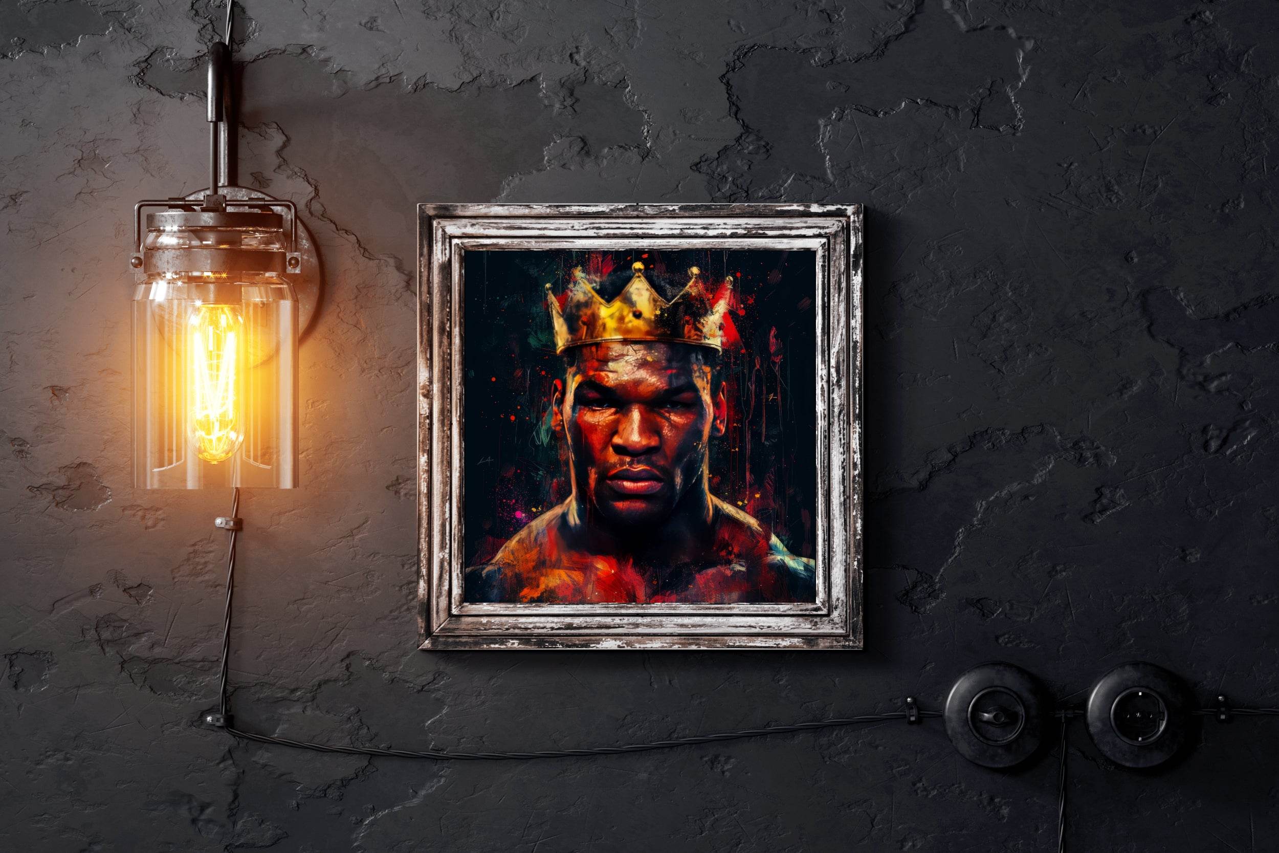 Mike Tyson With Crown Wall Art - beink online art store
