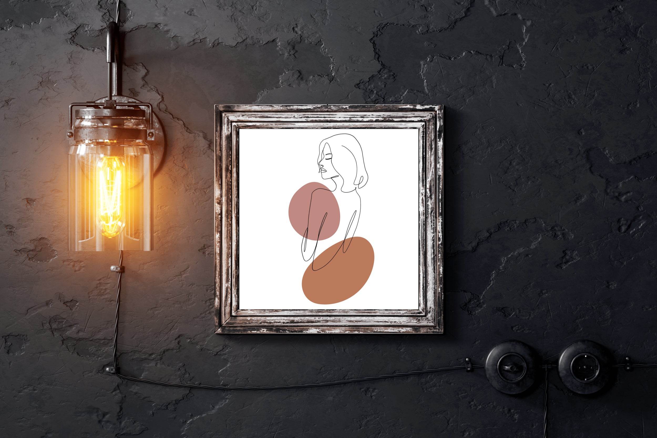 Minimal Female Body Line Art - beink online art store