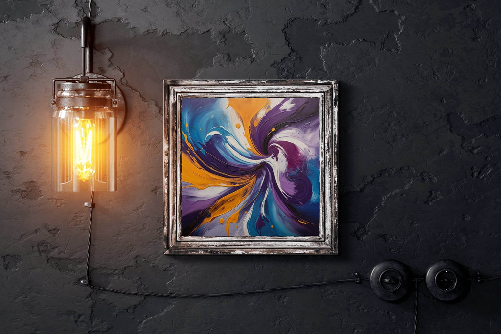 Flower Style Oil Paint Abstract Wall Art - beink online art store