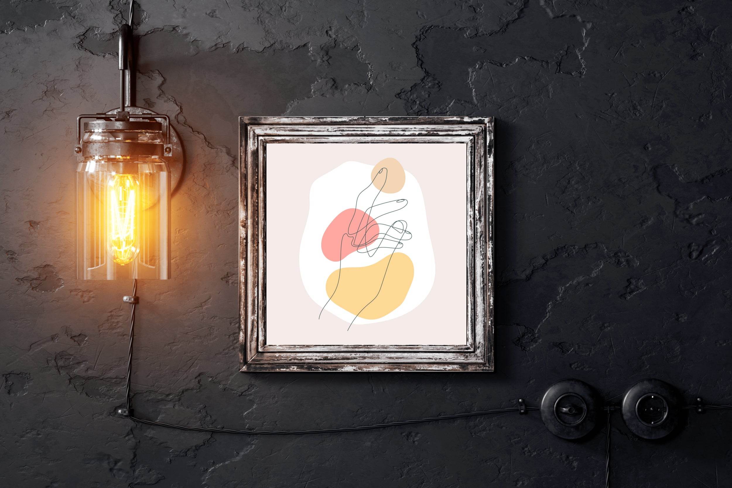 Human Hand Design Wall Art - beink online art store