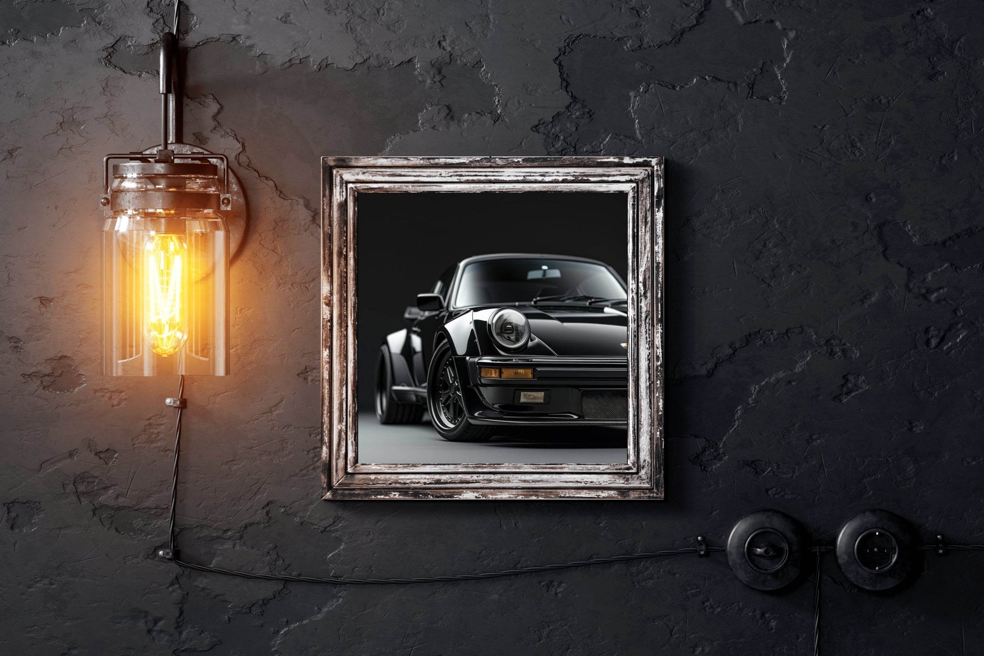 Porsche 911 Turbo (Black Bird) Wall Art - beink online art store