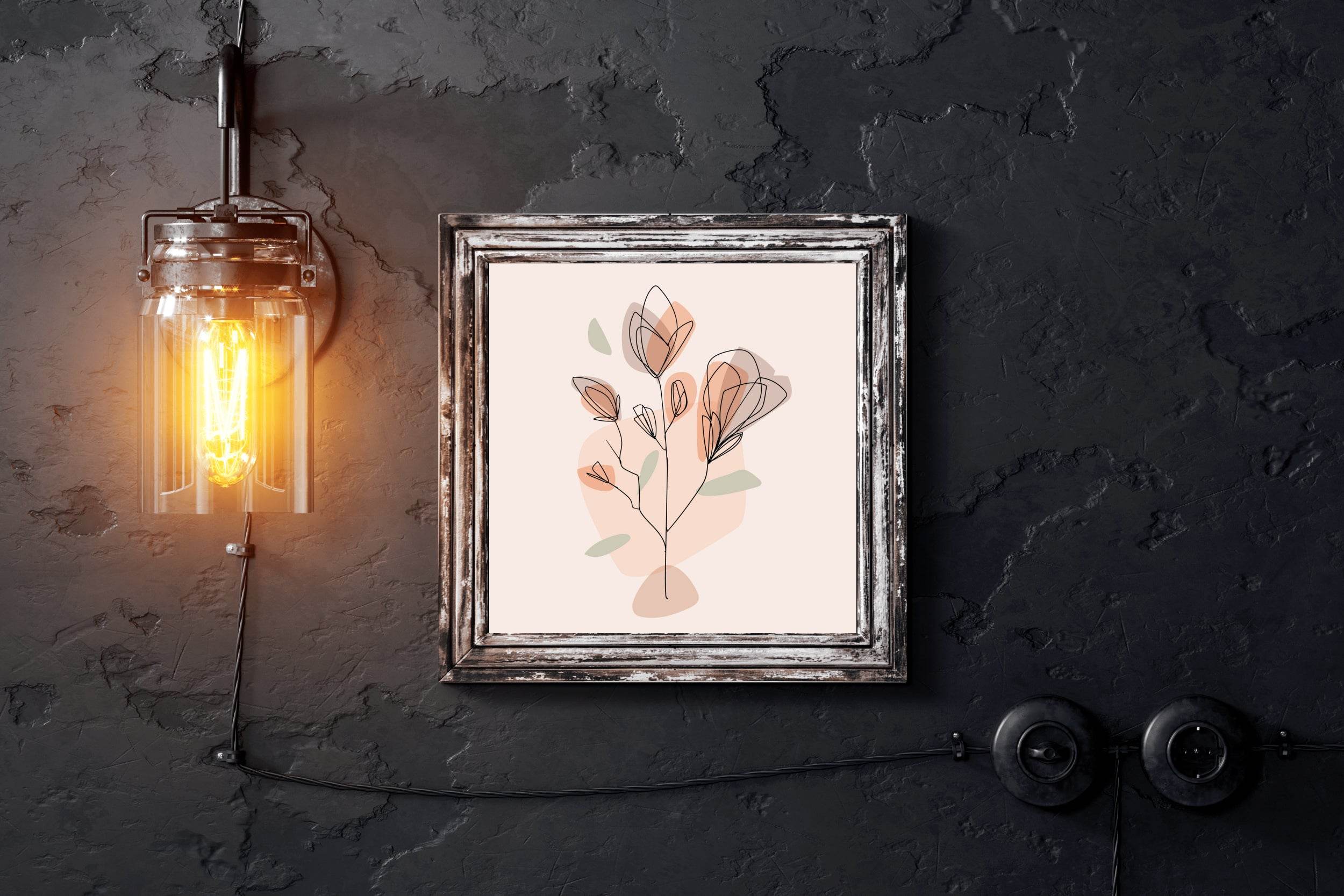 Linear Flower Wall Art - beink online art store