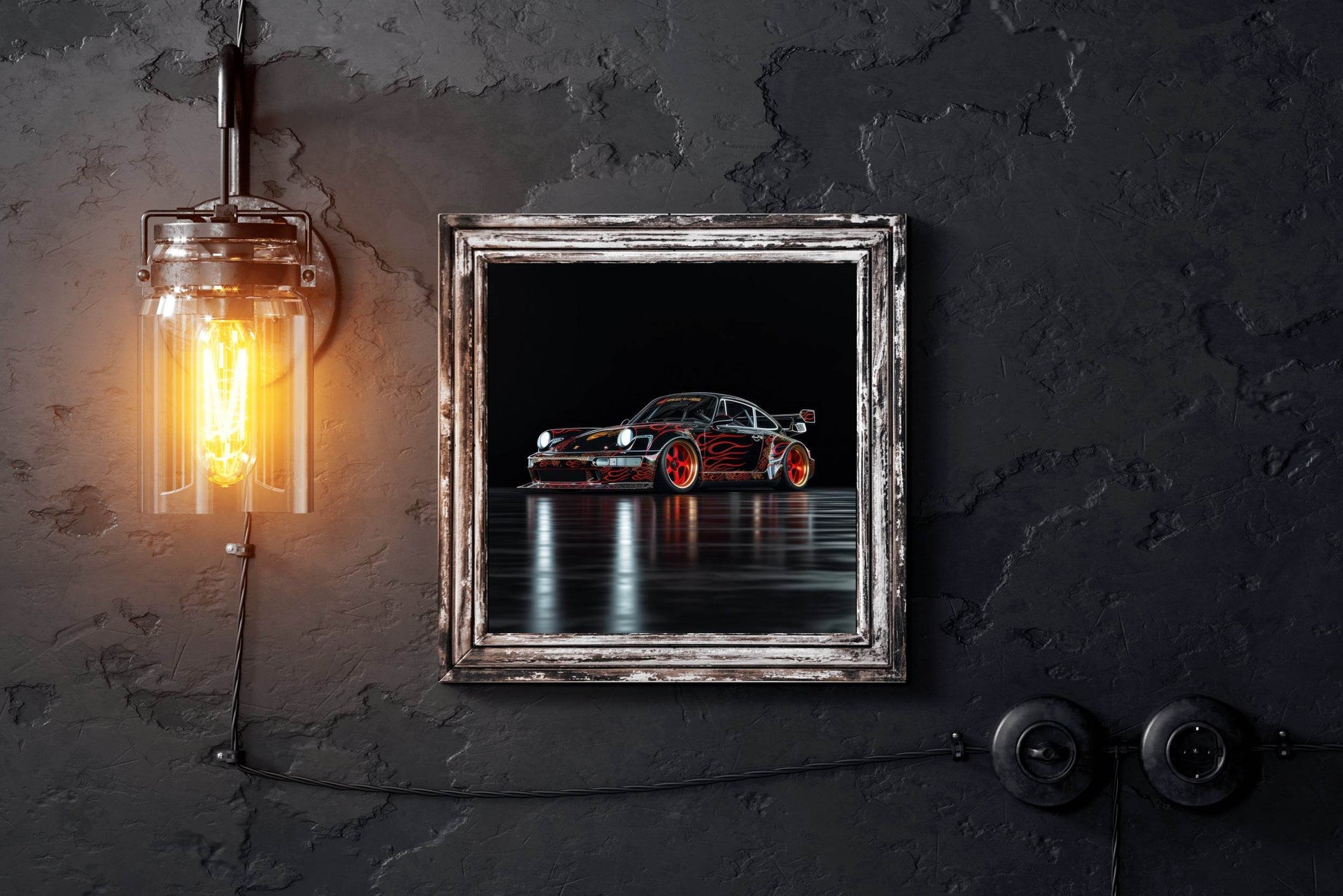 Porsche GTR Metallic Wall Art - beink online art store