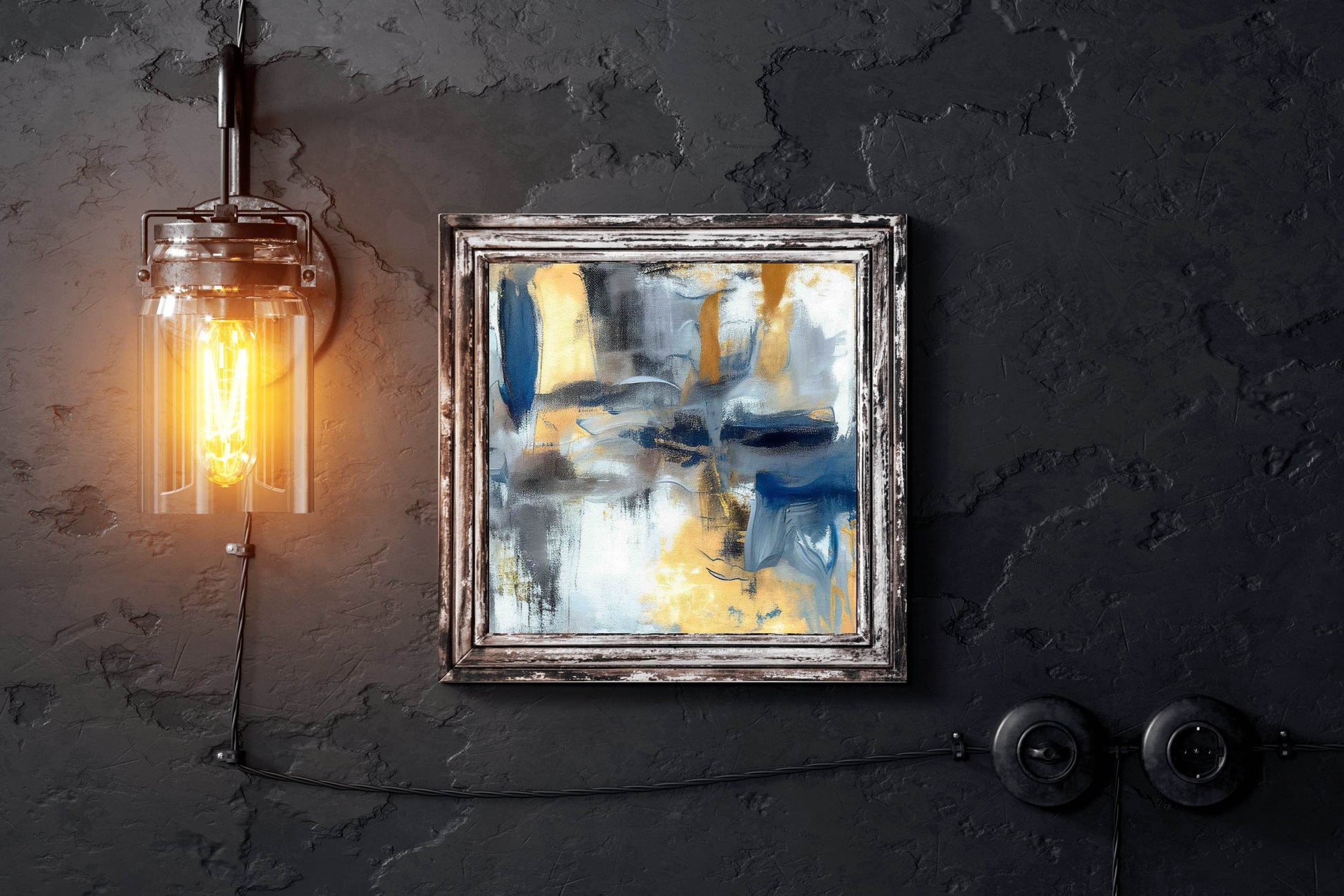 Modern Brush Strokes Abstract Wall Art - beink online art store