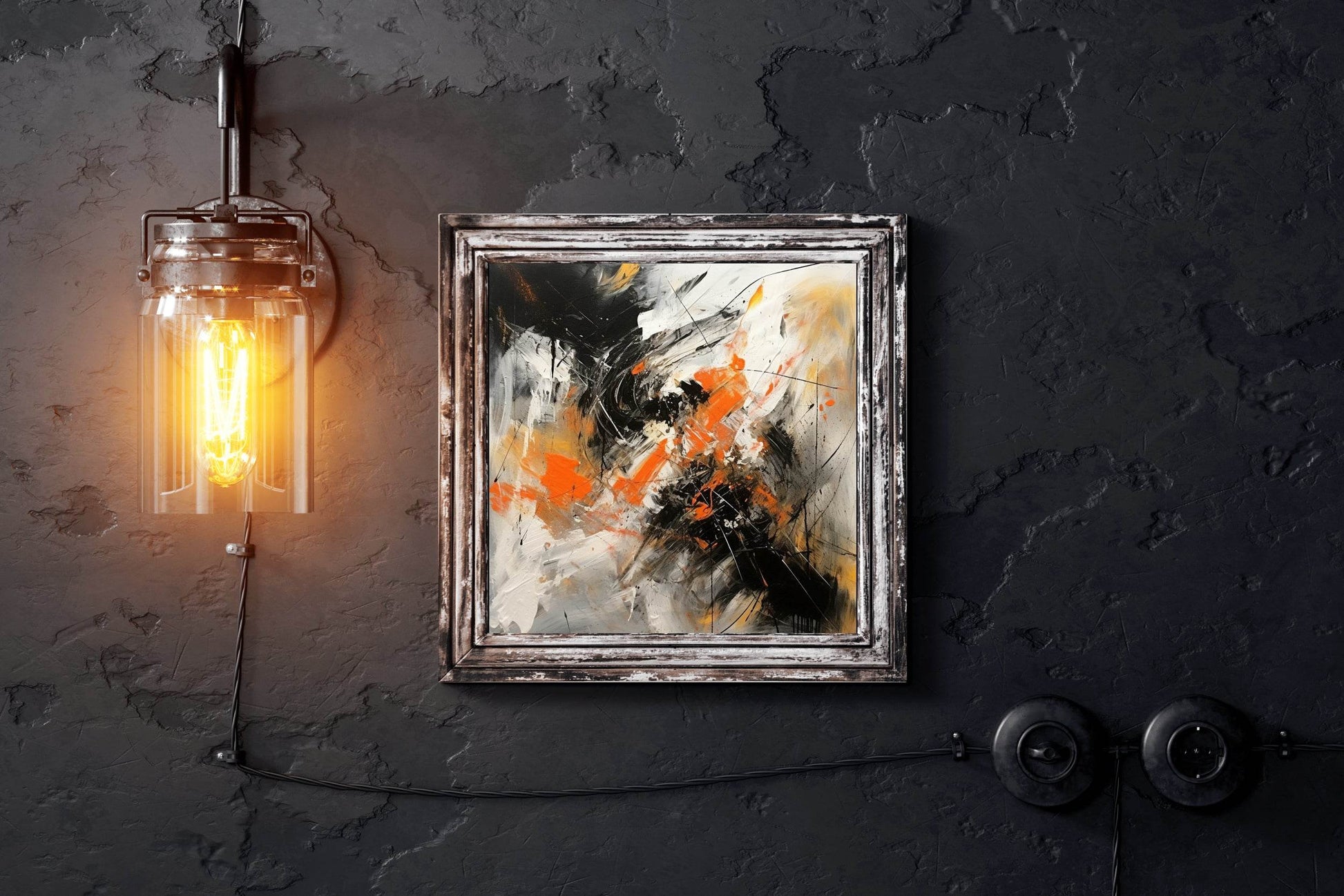 Oil Pain Strokes On Canvas Abstract Wall Art - beink online art store