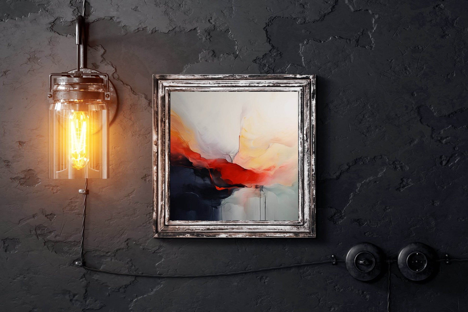 Digital Water Color Vibrant Abstract Wall Art - beink online art store