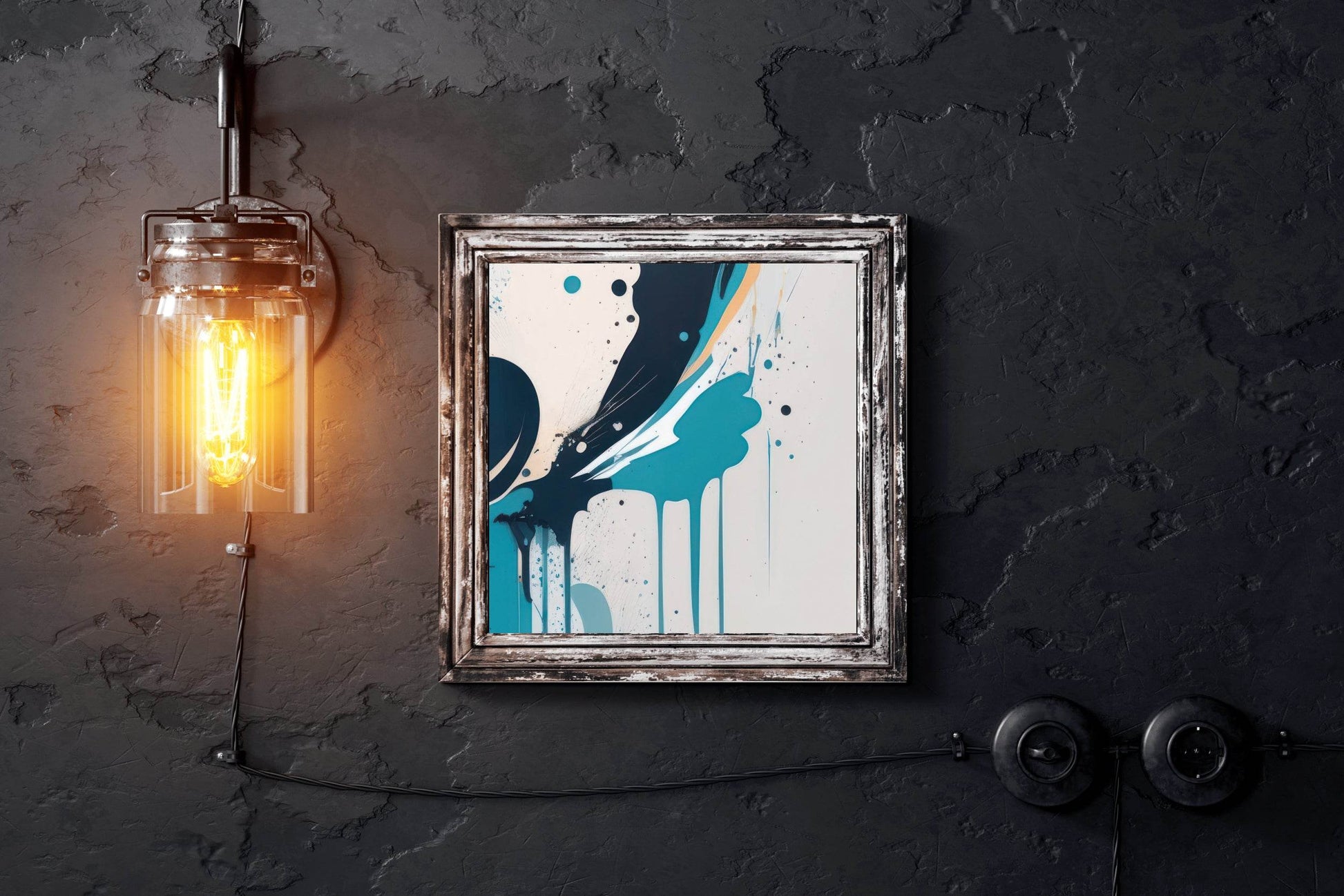 Liquid Paint On The Wall Abstract Wall Art - beink online art store
