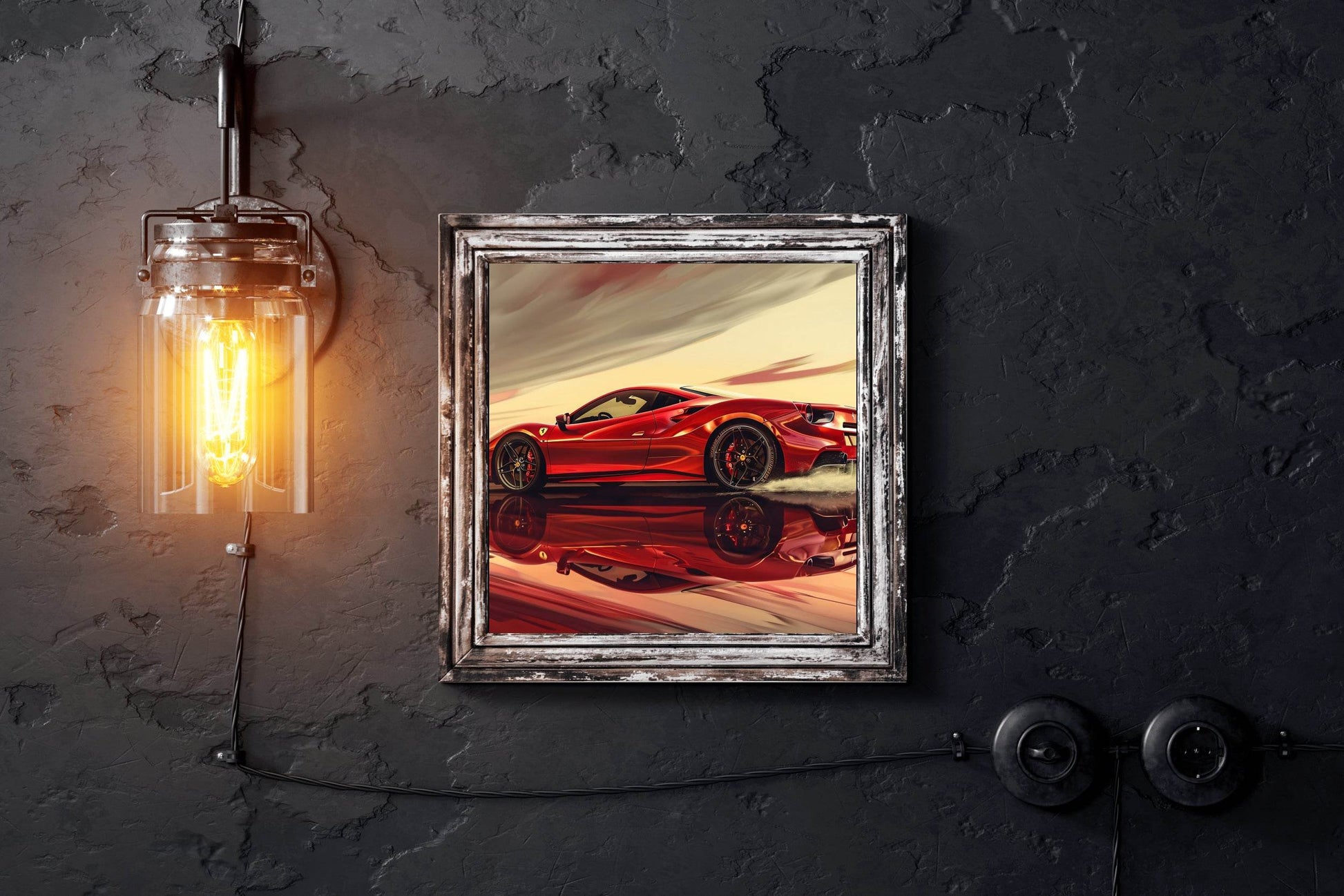 Metal Ferrari 488 Wall Art - beink online art store