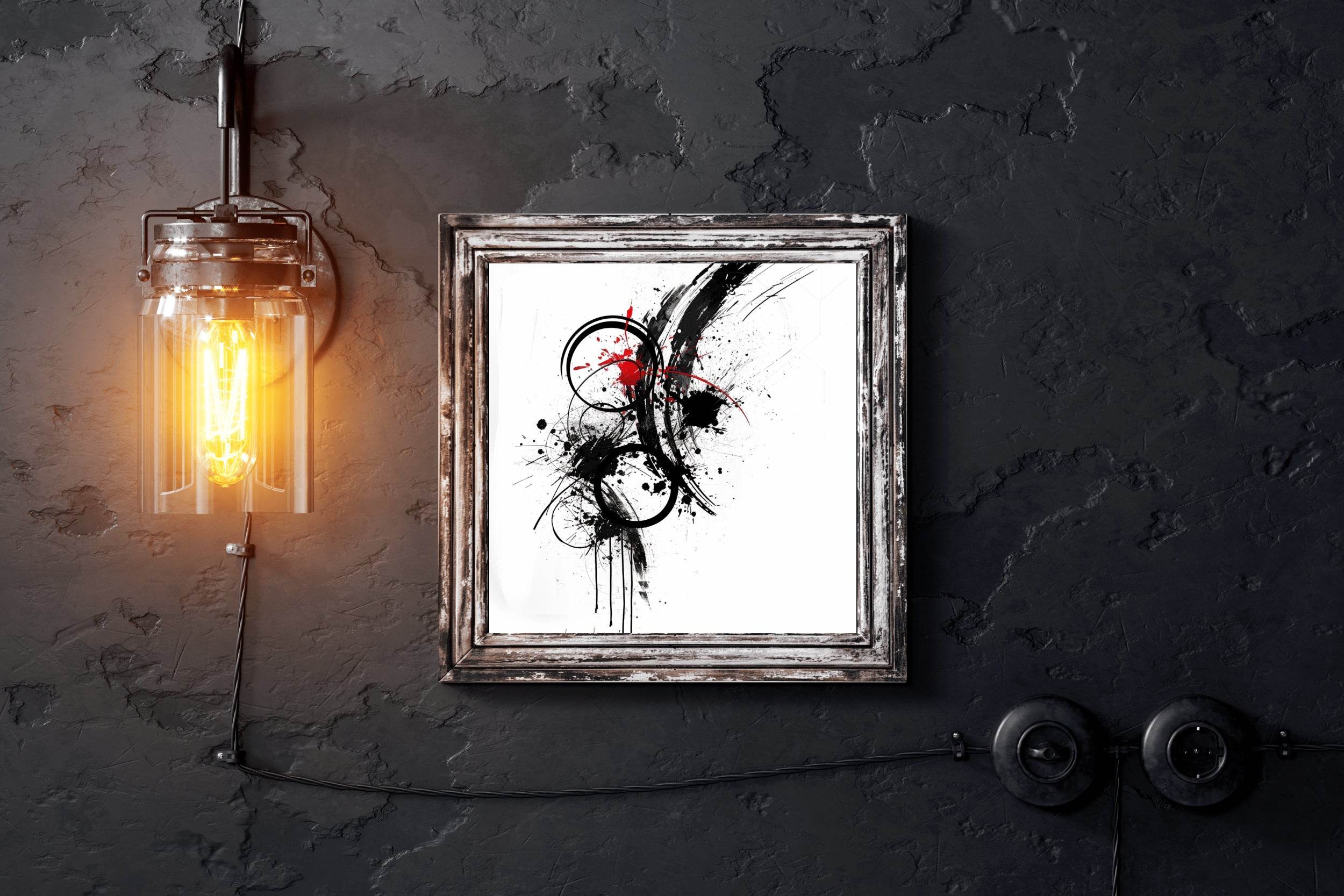 Black and Red Chaos Modern Wall Art - beink online art store