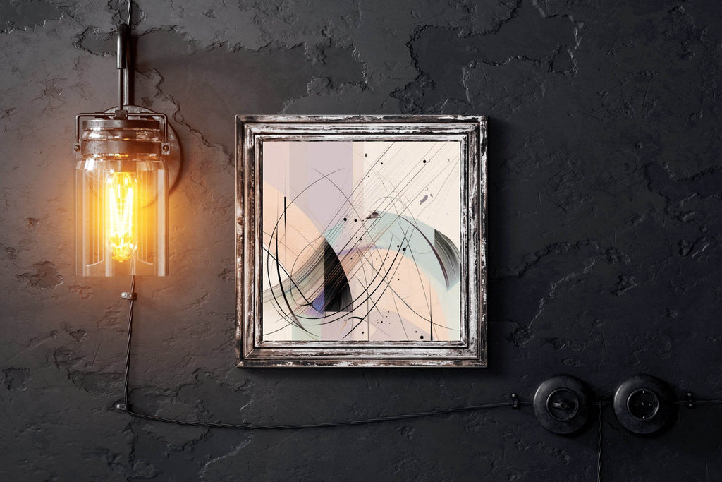 Colorful Lines Composition Abstract Wall Art - beink online art store