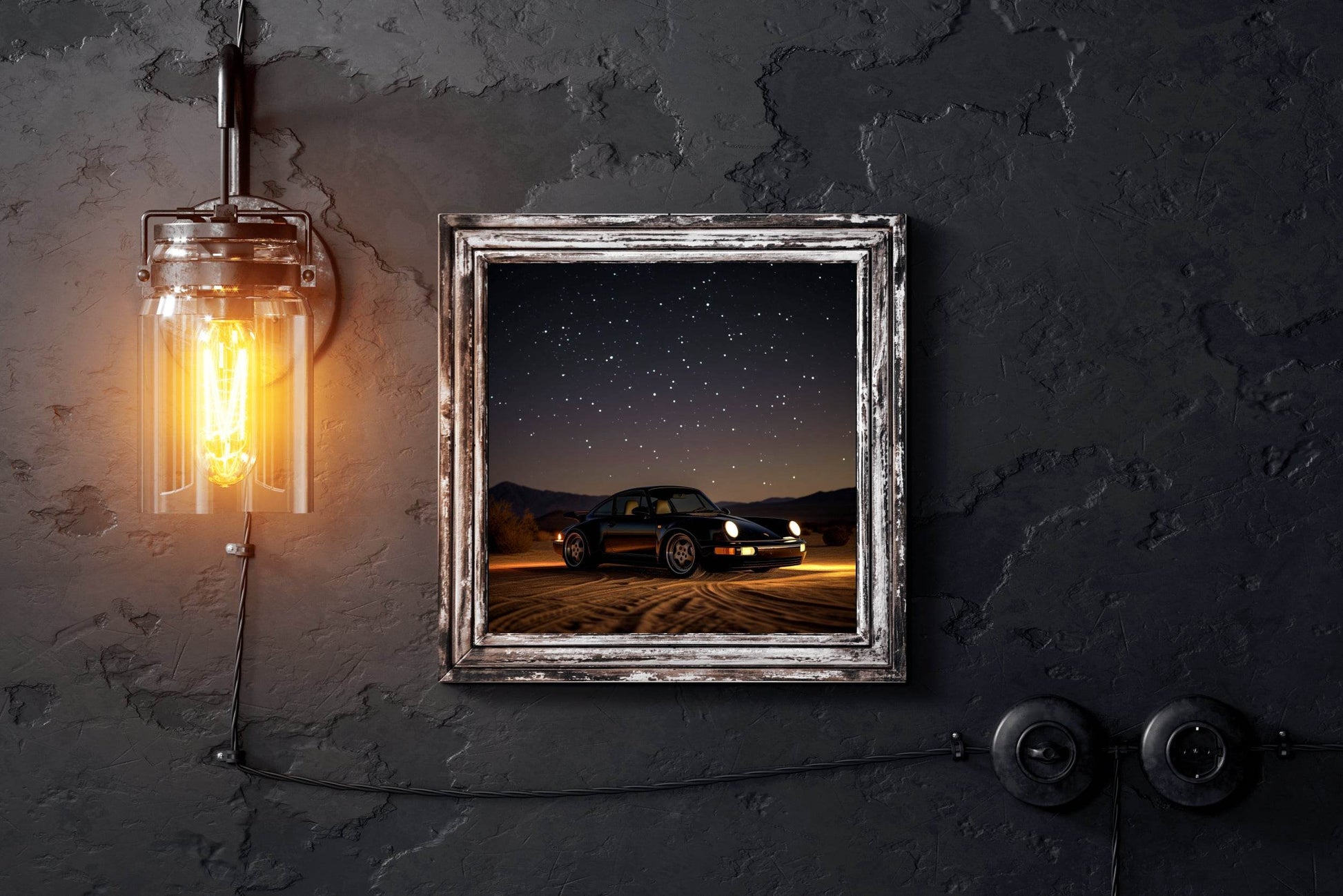 Porsche RS Ever Black Wall Art - beink online art store