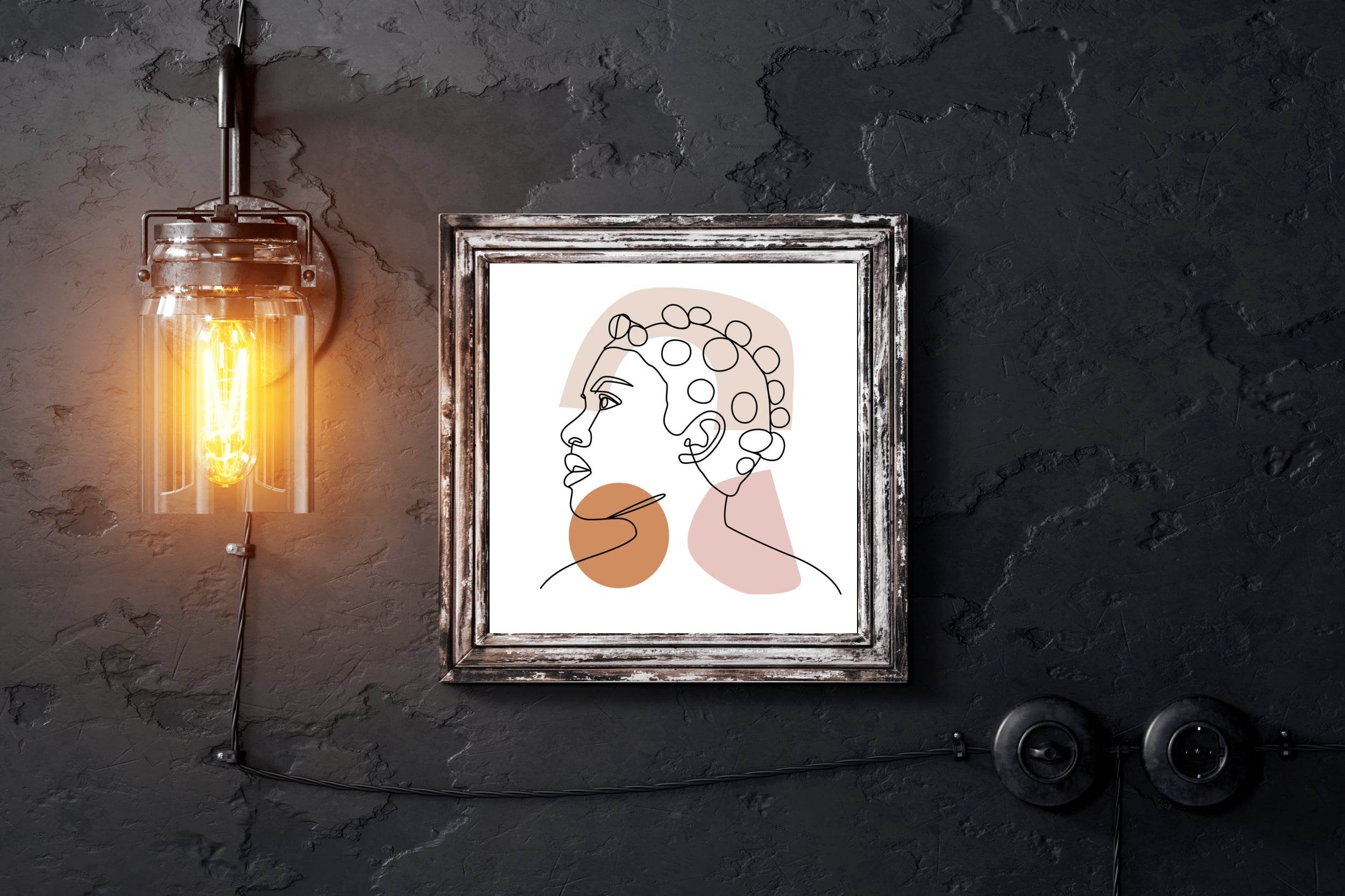 Black Girl With Boho Hairstyle Wall Art - beink online art store