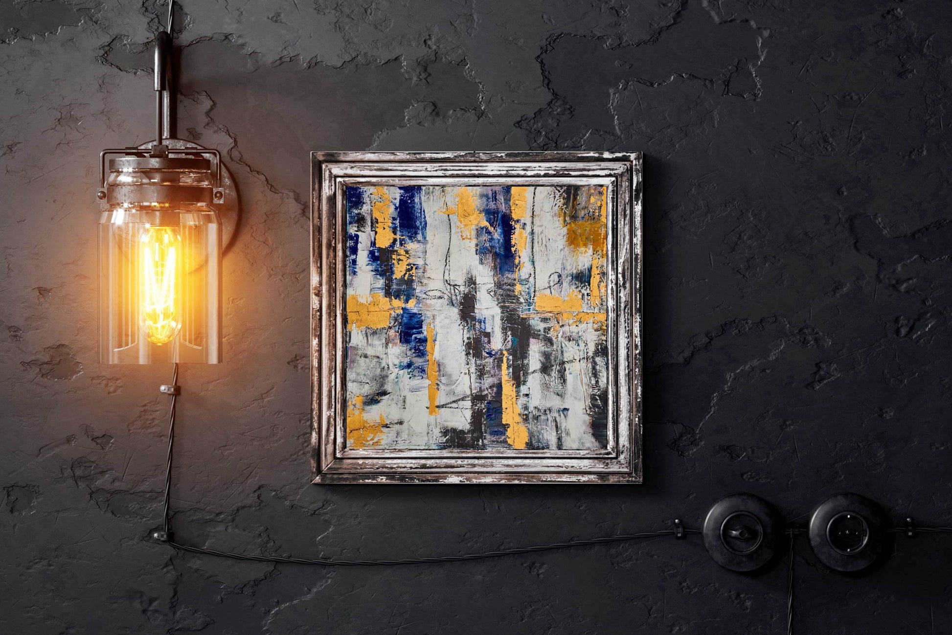 Brush Stroke Patch Abstract Wall Art - beink online art store