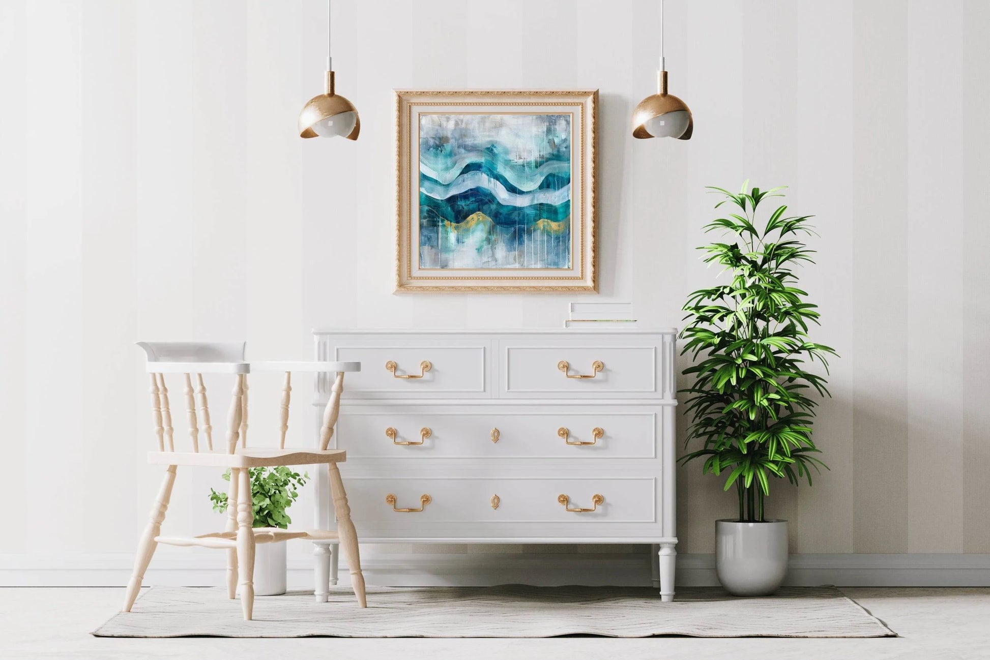 Mountain Brush Strokes Abstract Wall Art - beink online art store