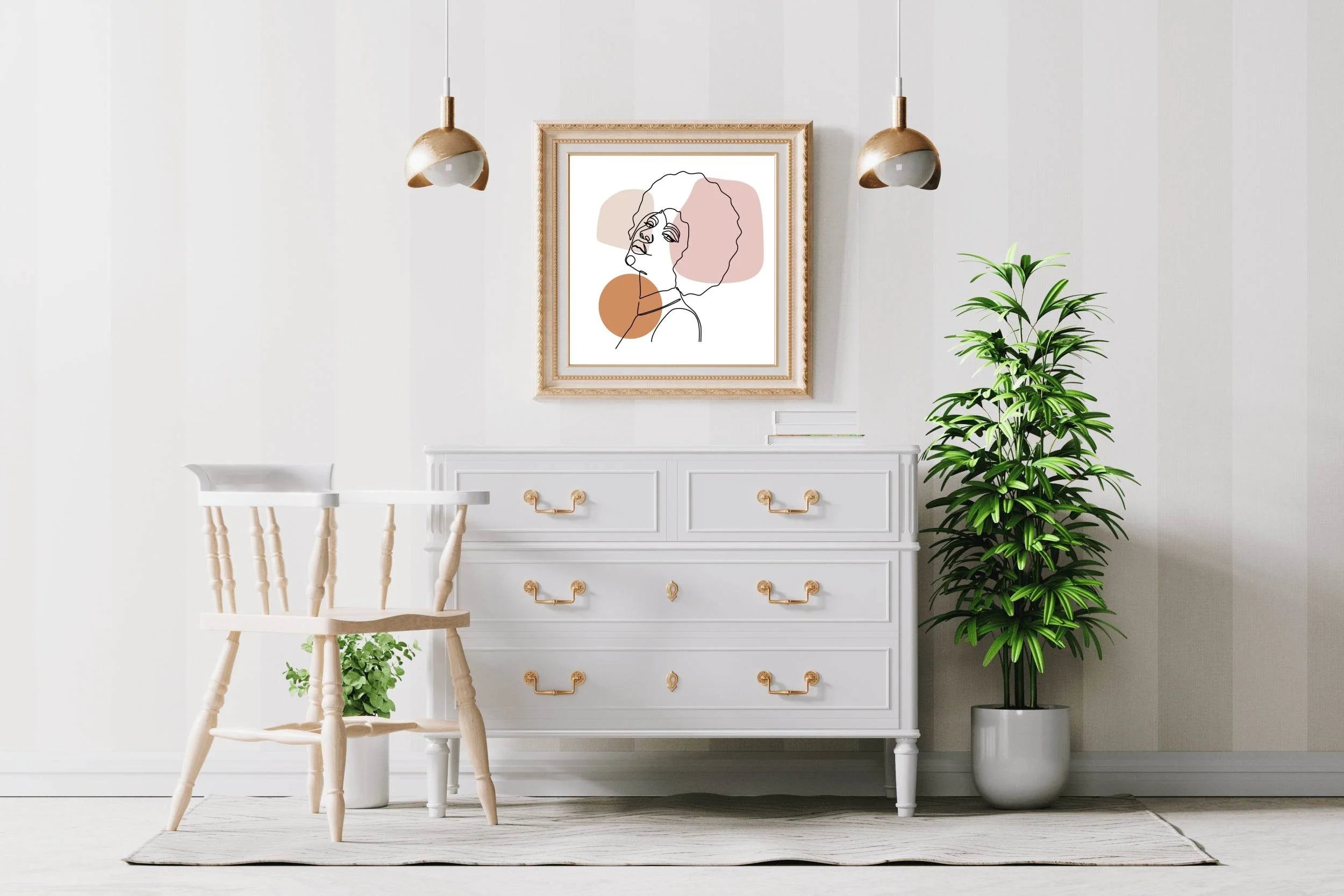 Blonde Black Woman Wall Art - beink online art store