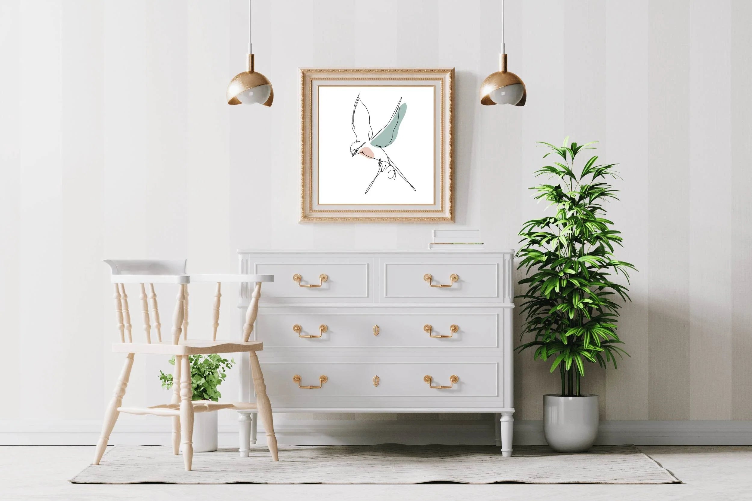 Swallow Bird Wall Art - beink online art store
