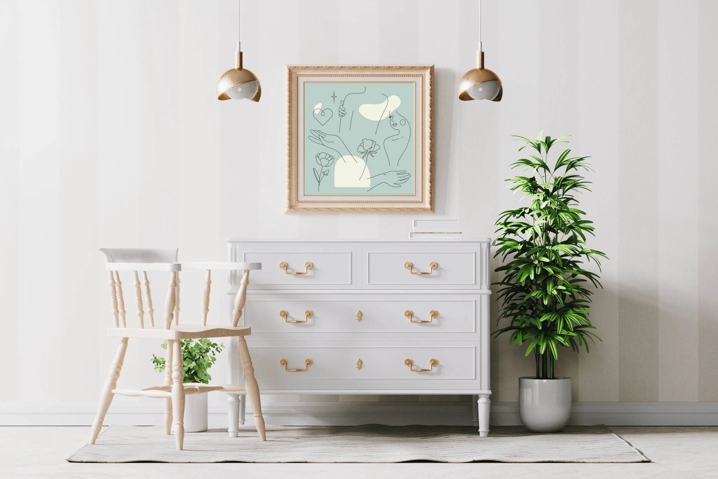 Lines Combined With Art And Emotion Wall Art - beink online art store