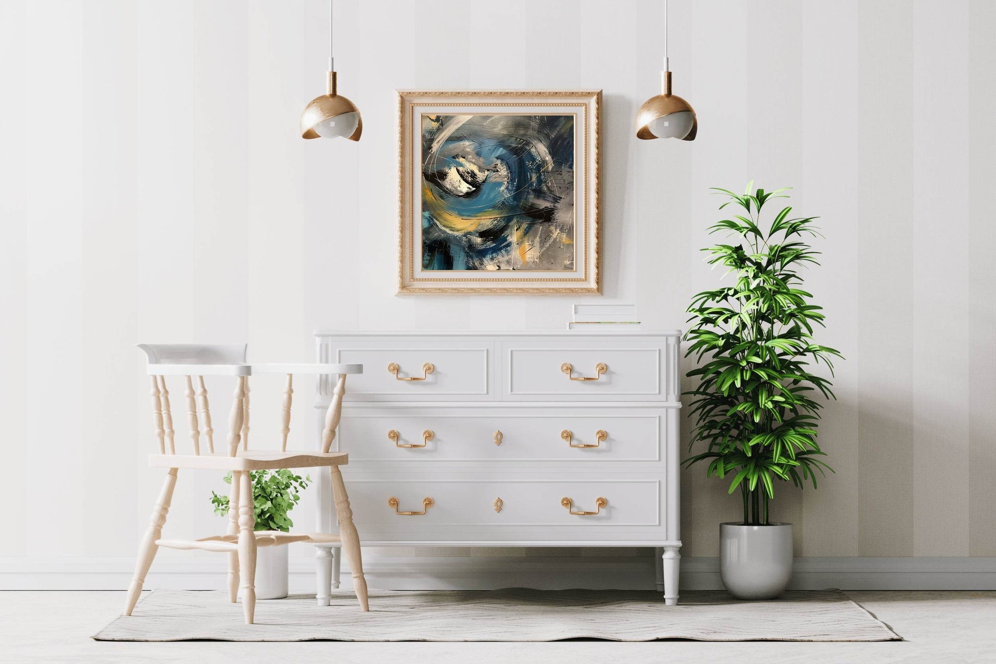 Sharp Brush Strokes Abstract Wall Art - beink online art store