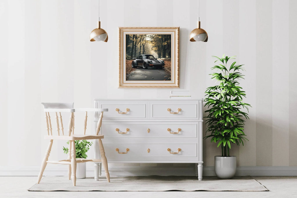 Porsche Black Sports Rally Wall Art - beink online art store