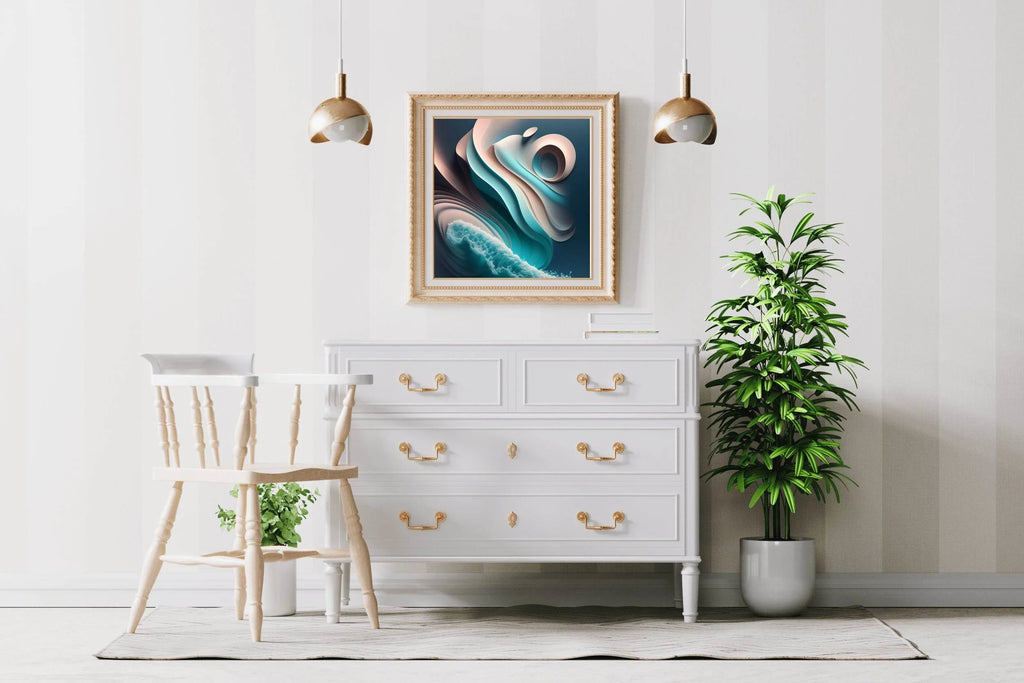 Colorful Water Wave Abstract Wall Art - beink online art store