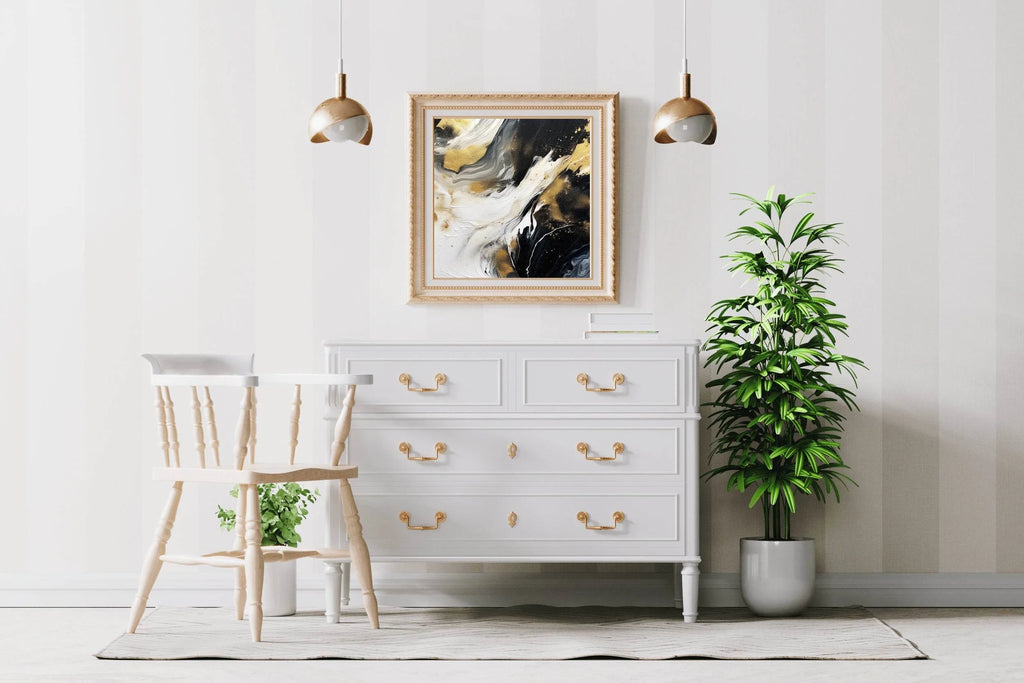 Sharp Smoky Black Brush Stroke Wall Art - beink online art store