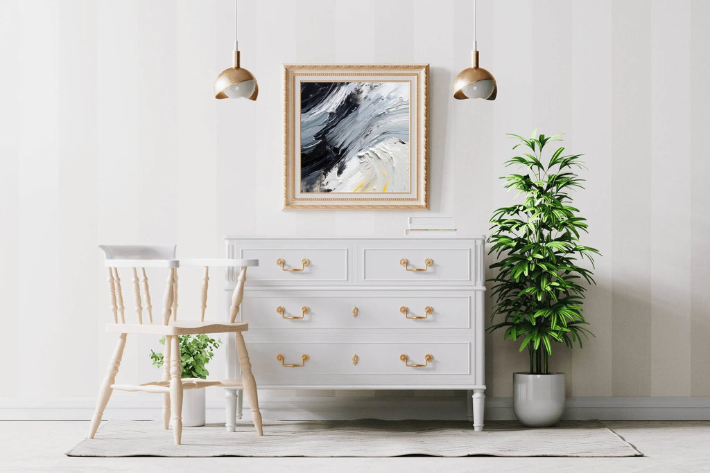 Tides Brush Strokes Abstract Wall Art - beink online art store