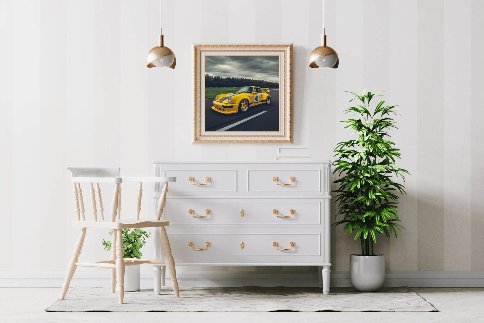Porsche911 RWB Yellow Wall Art - beink online art store