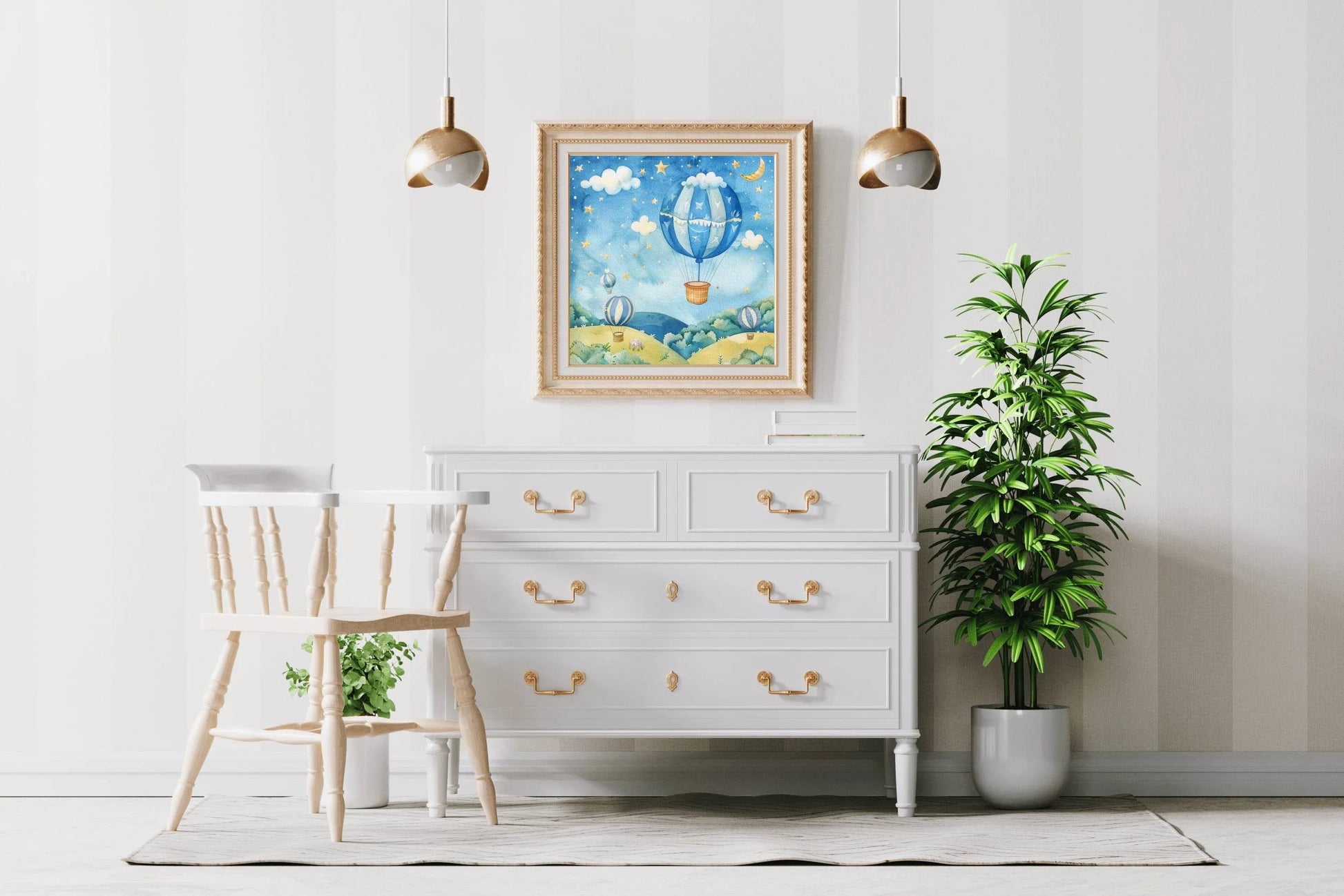 Watercolor Painting of Hot Air Balloon - beink online art store