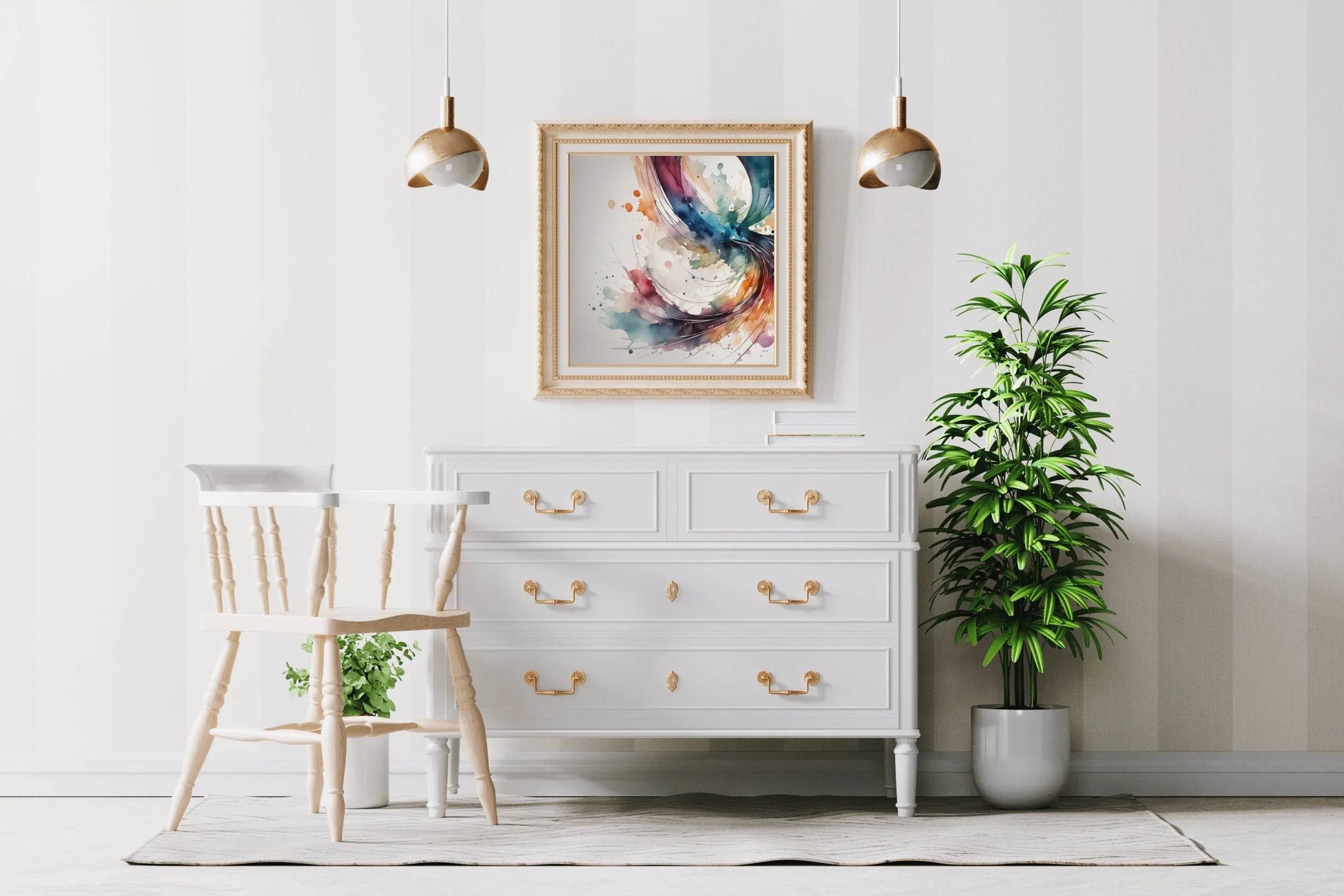 Water Color Circular Strokes Abstract Wall Art - beink online art store