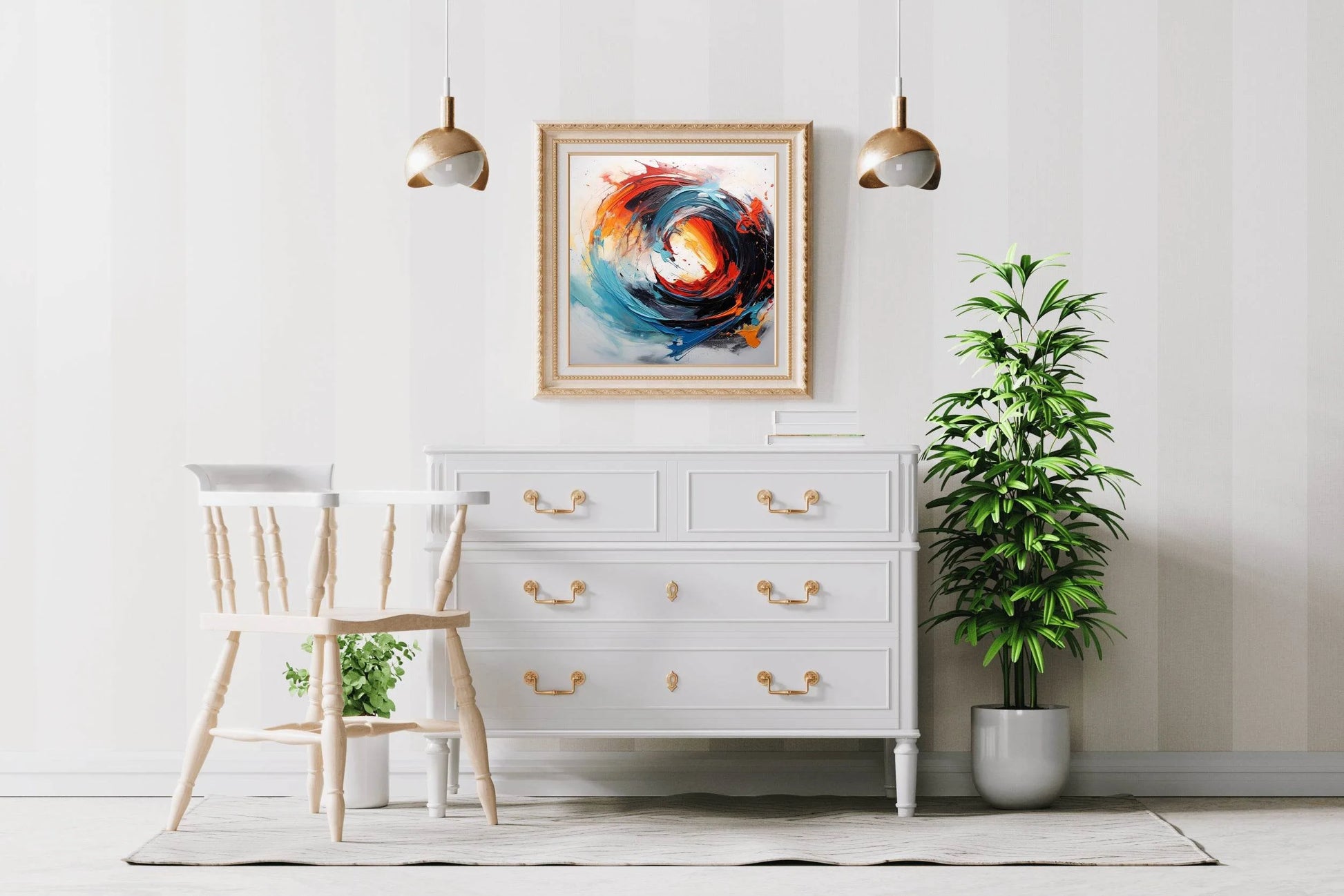Colorful Painting Circle Abstract Wall Art - beink online art store