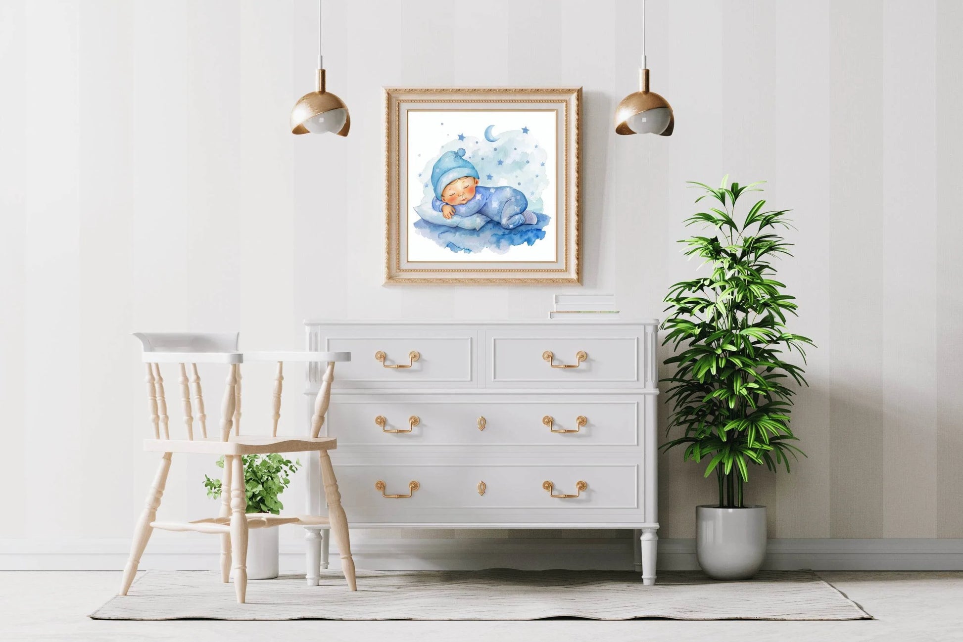 Watercolor Baby Sleeping Wall Art - beink online art store