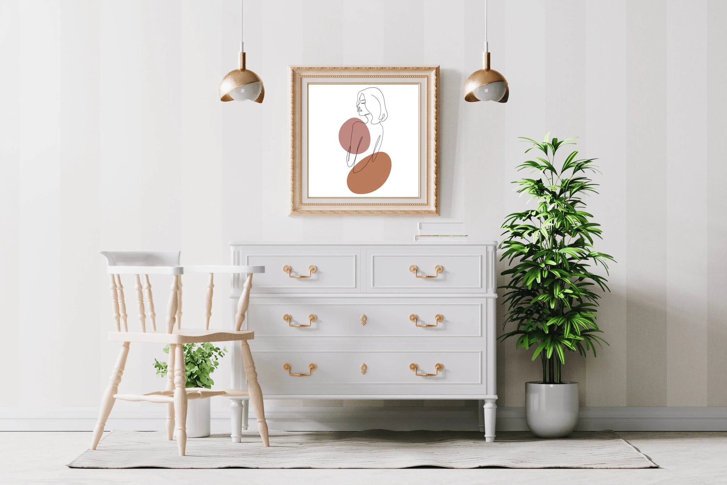 Minimal Female Body Line Art - beink online art store