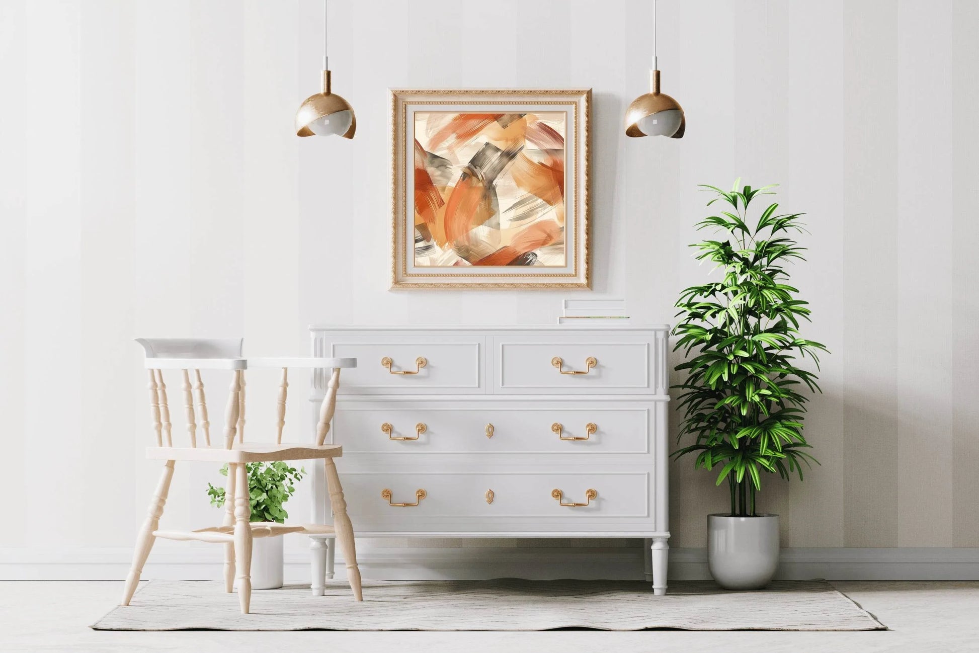 Orange Acrylic Abstract Wall Art - beink online art store