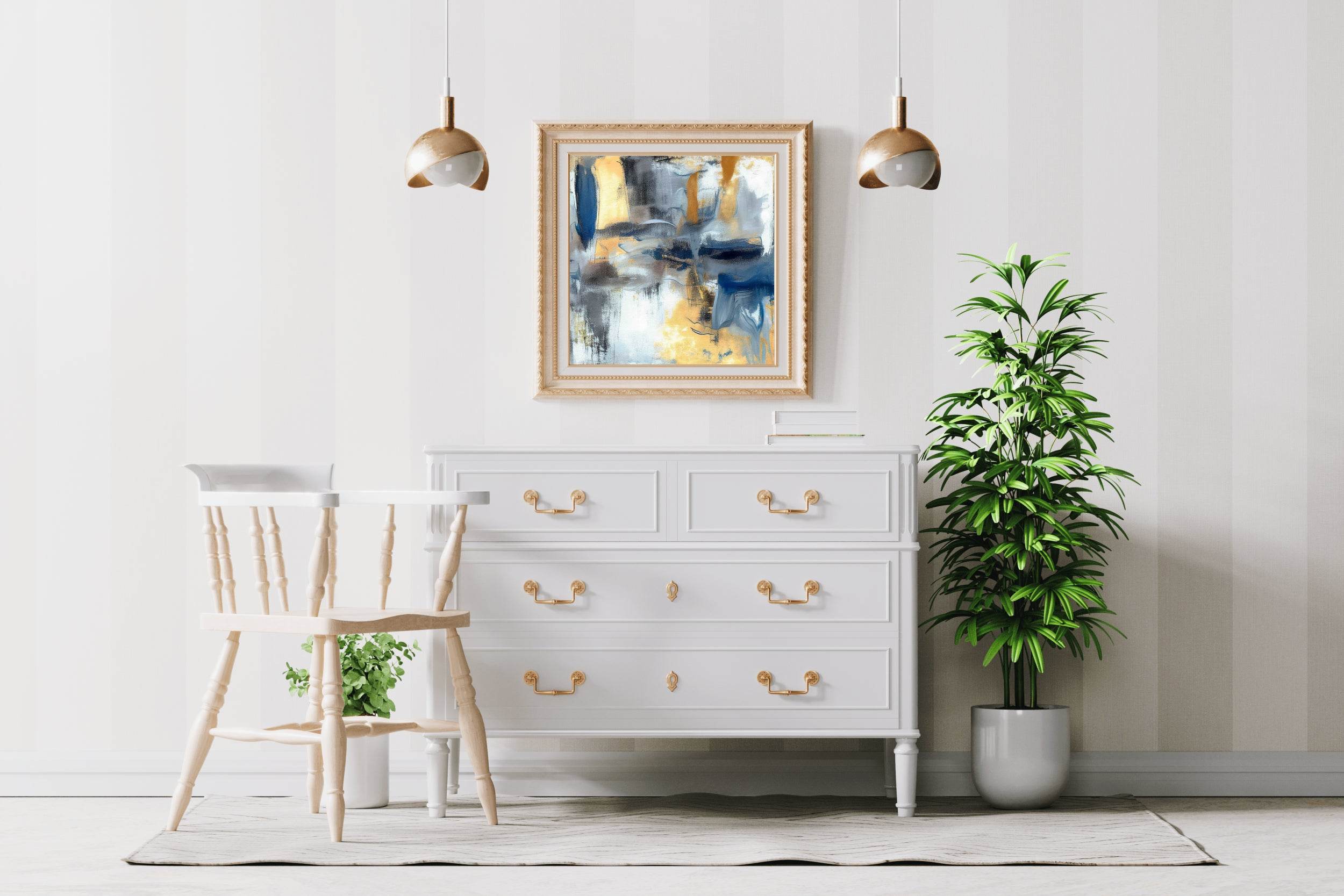 Modern Brush Strokes Abstract Wall Art - beink online art store
