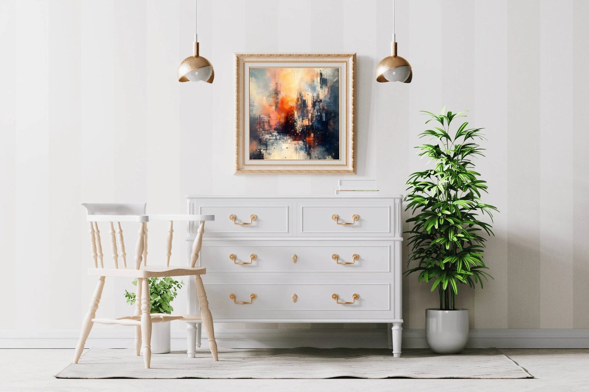 Buildings on Brush Strokes Wall Art - beink online art store