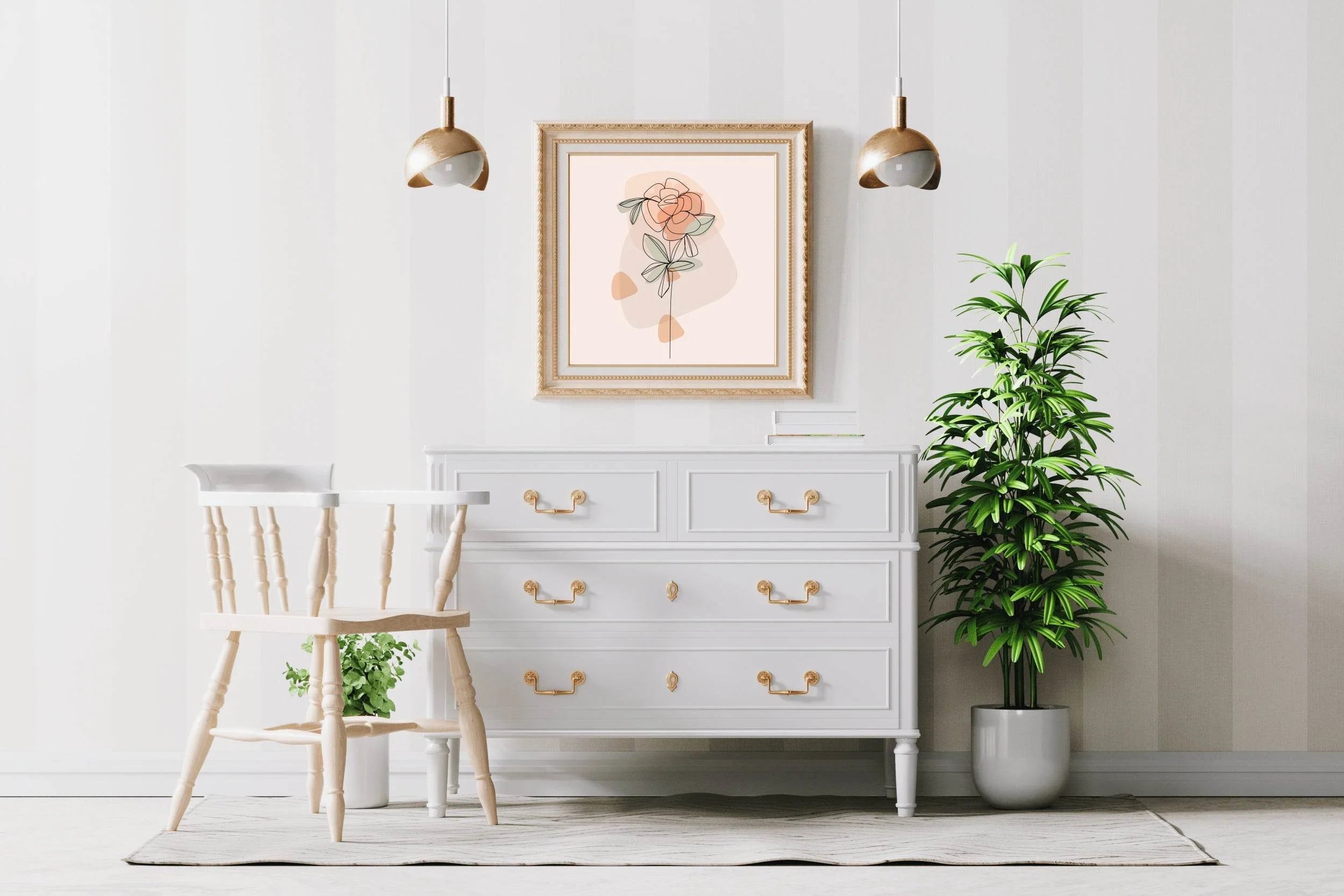 Dianthus Flower Branch Wall Art - beink online art store