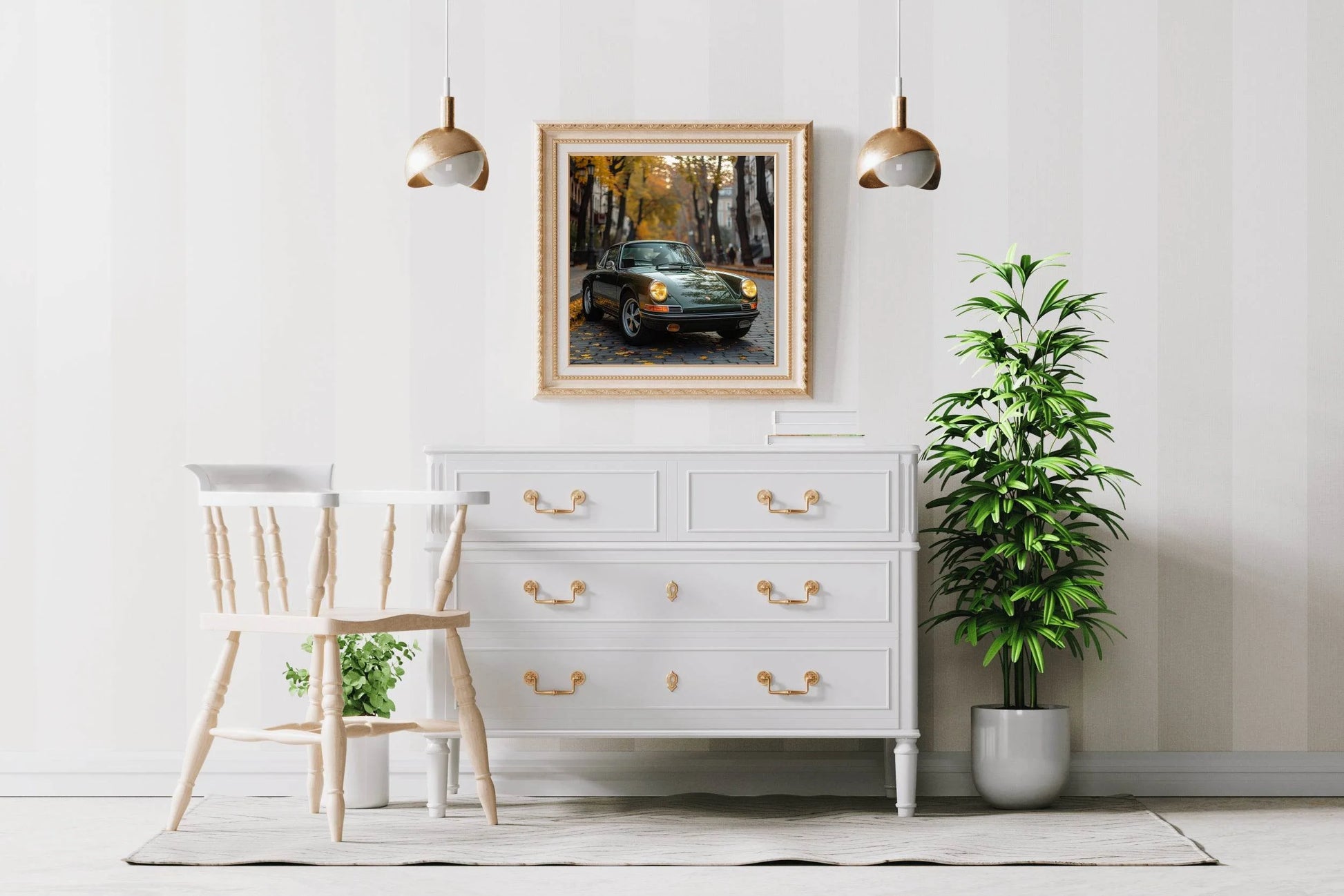 Green Porsche 911 Racing Wall Art - beink online art store