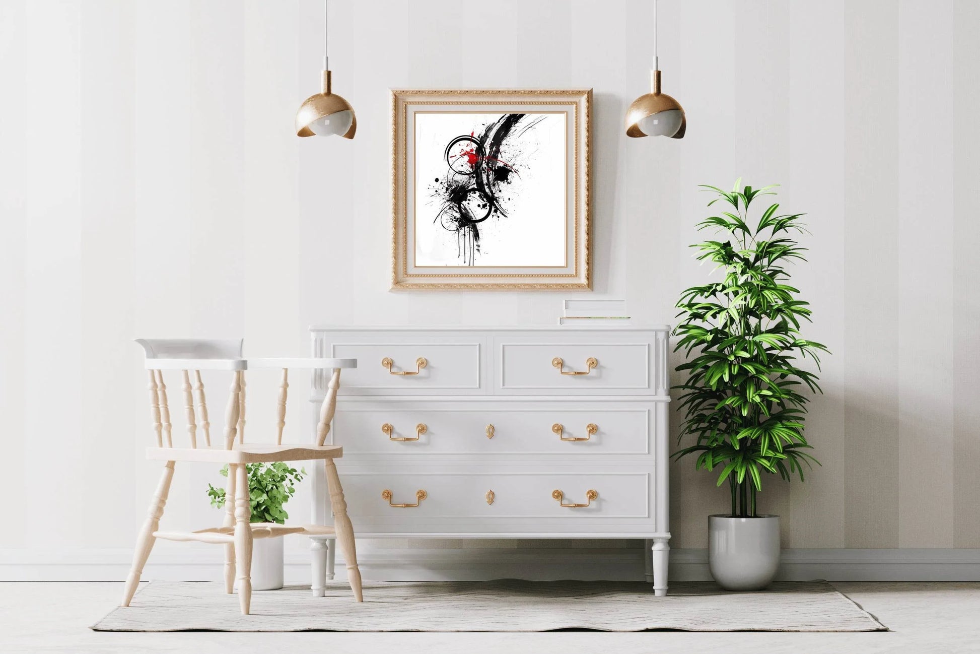 Black and Red Chaos Modern Wall Art - beink online art store