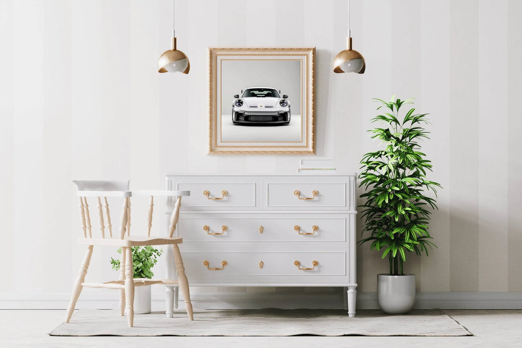Porsche GT3 R GREY Wall Art - beink online art store