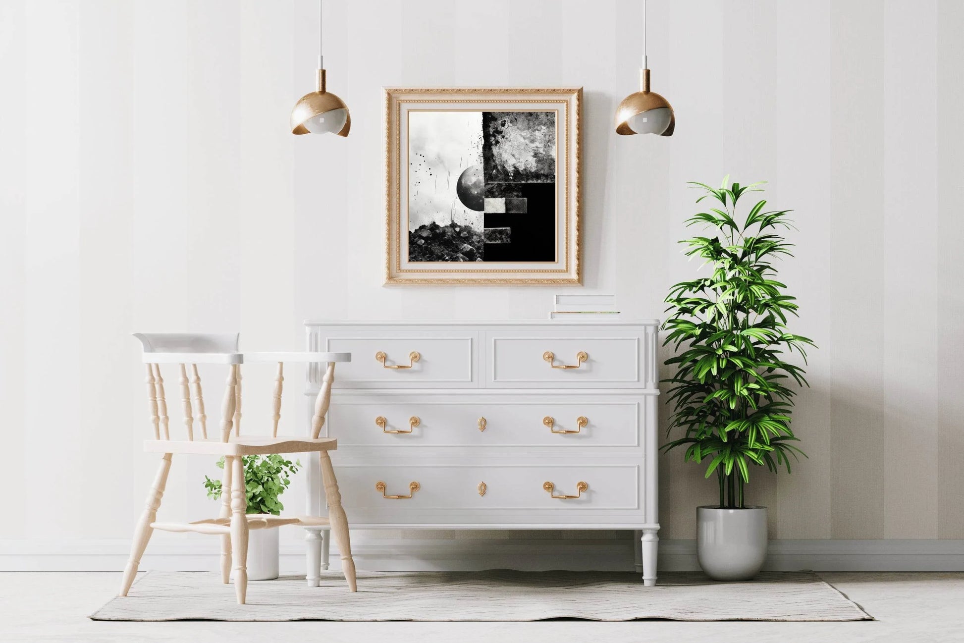 Earth Distraction Geometric Idealization Abstract Wall Art - beink online art store