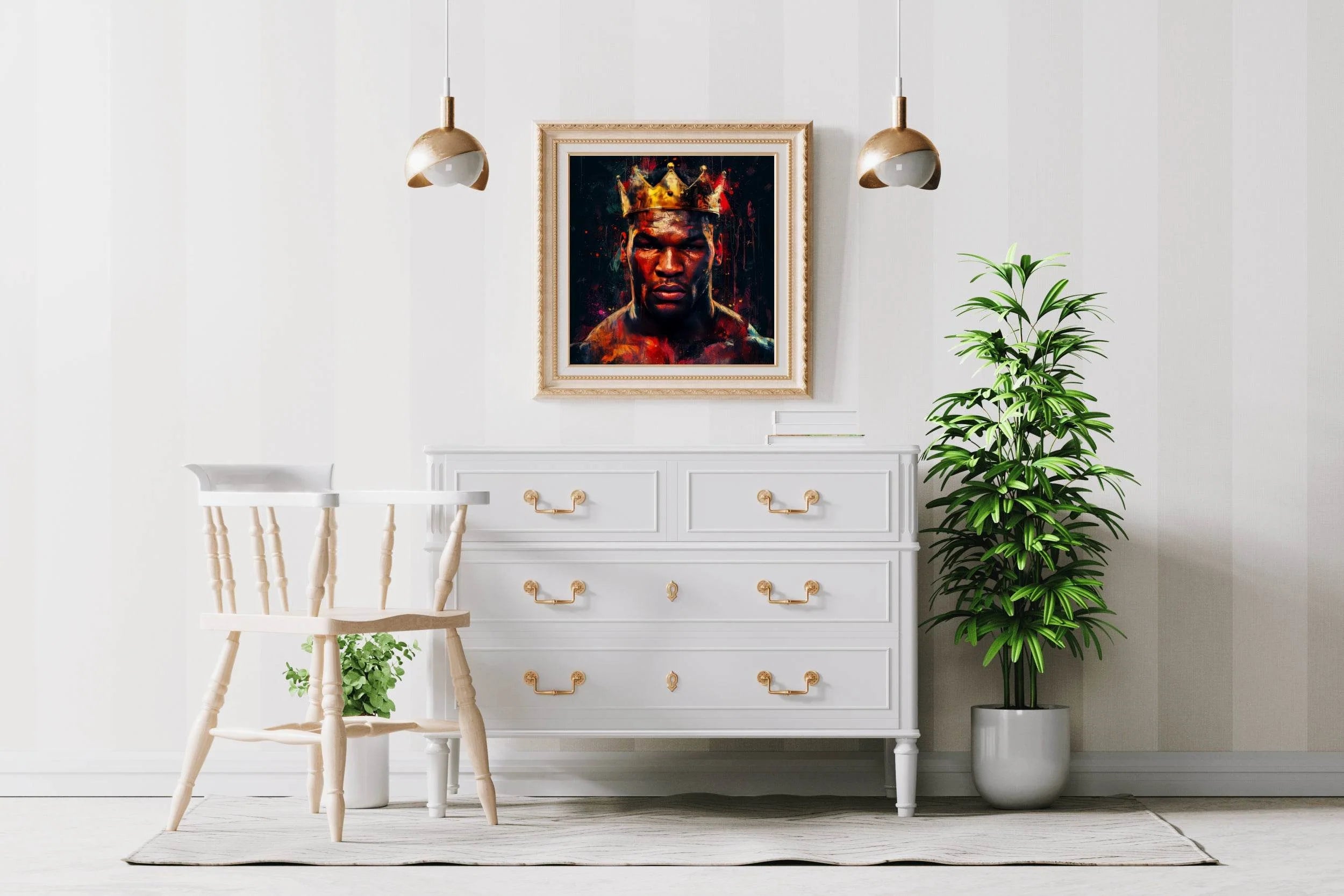 Mike Tyson With Crown Wall Art - beink online art store