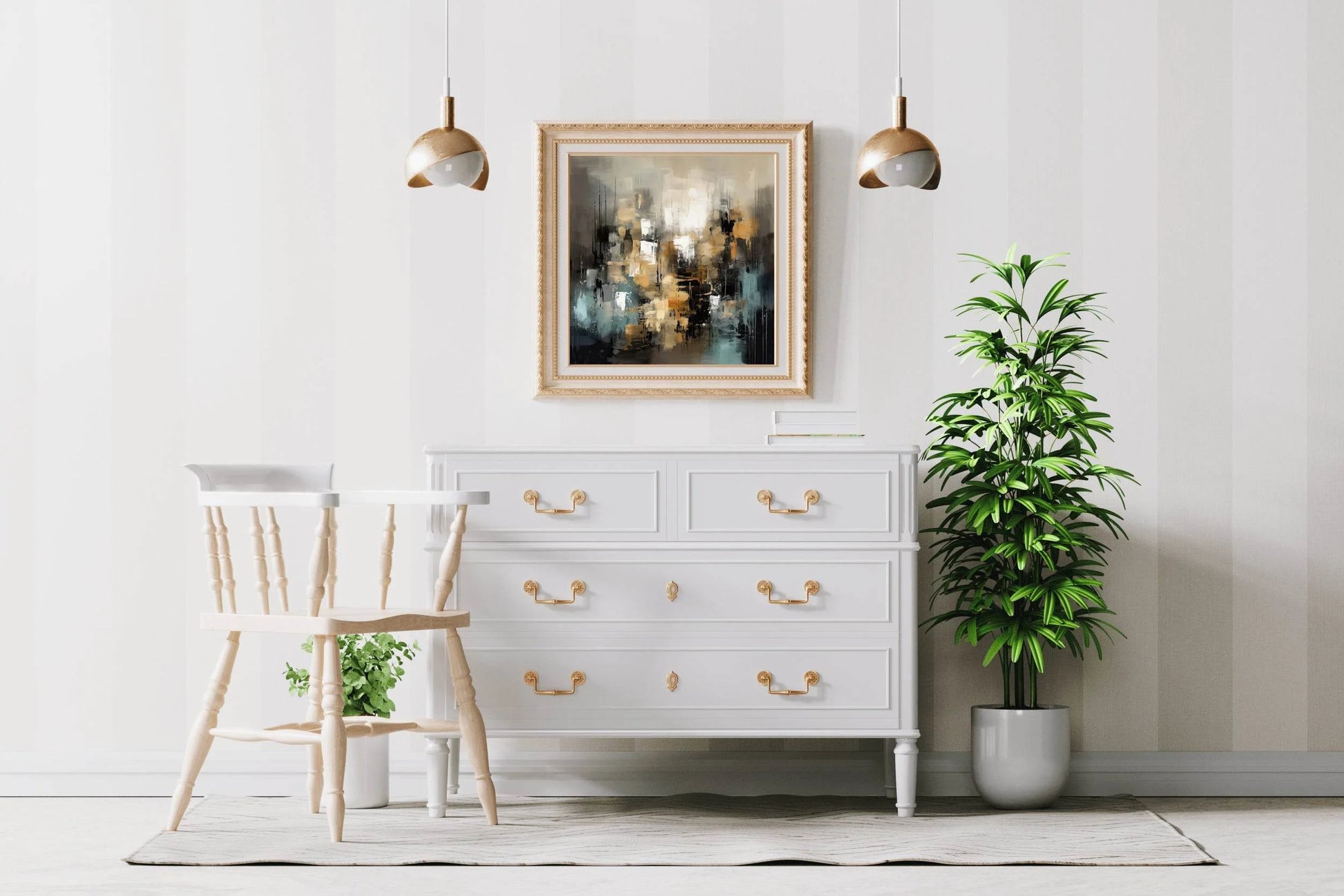 Painting of a Street Cross Abstract Wall Art - beink online art store