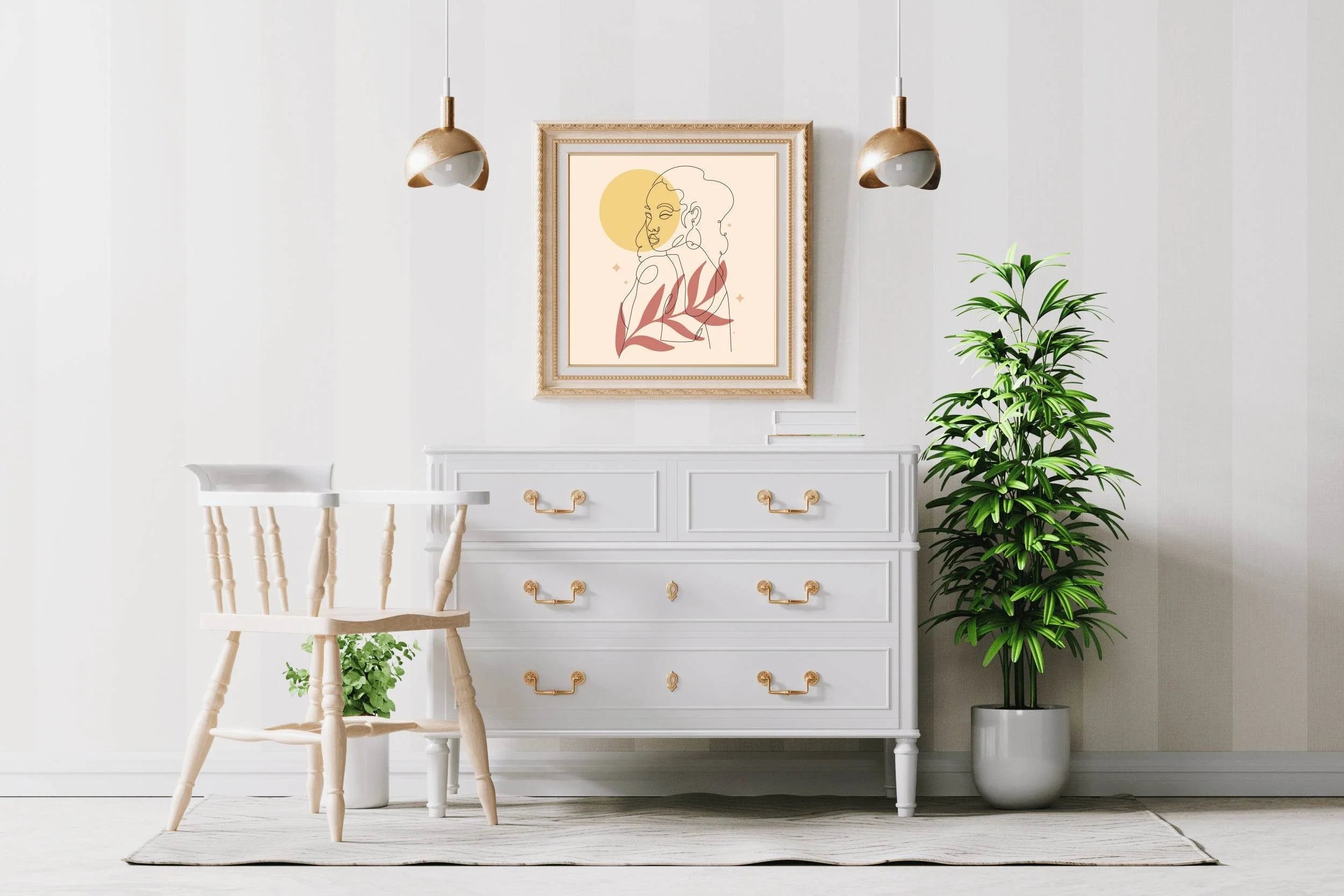 The Shadow Of a Flower On Woman Body - beink online art store