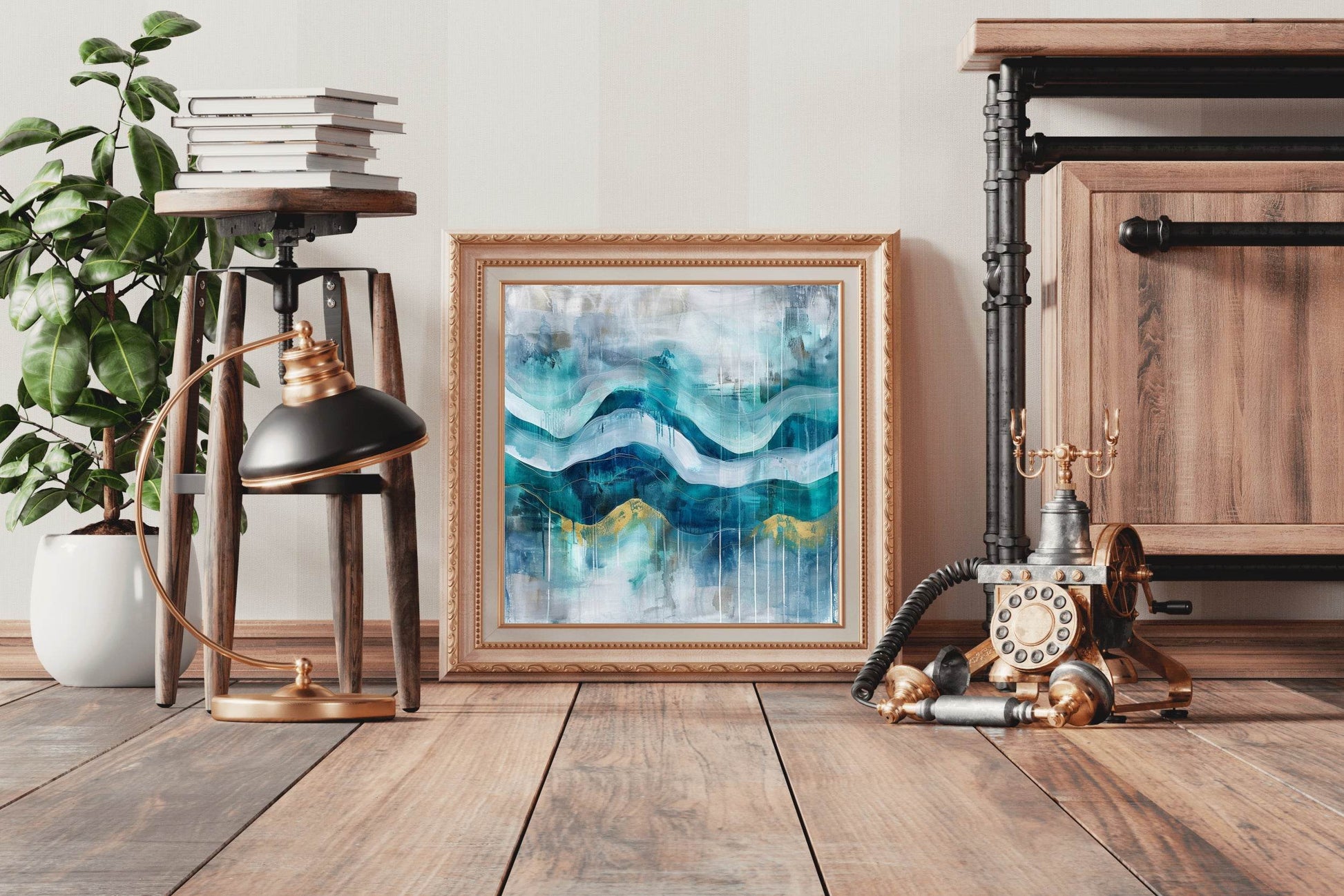 Mountain Brush Strokes Abstract Wall Art - beink online art store